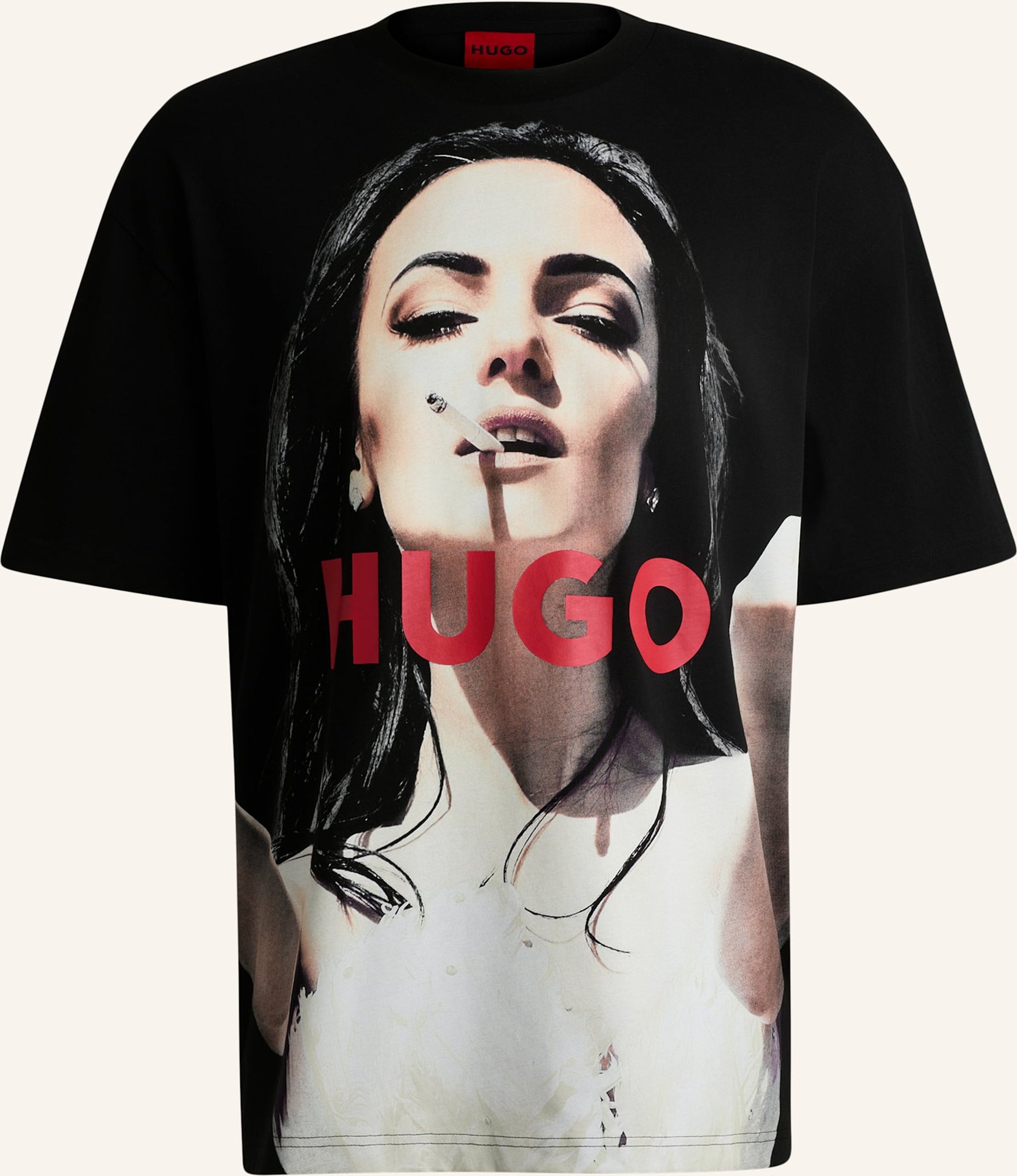 Hugo T-Shirt Duwedie Oversize Fit schwarz