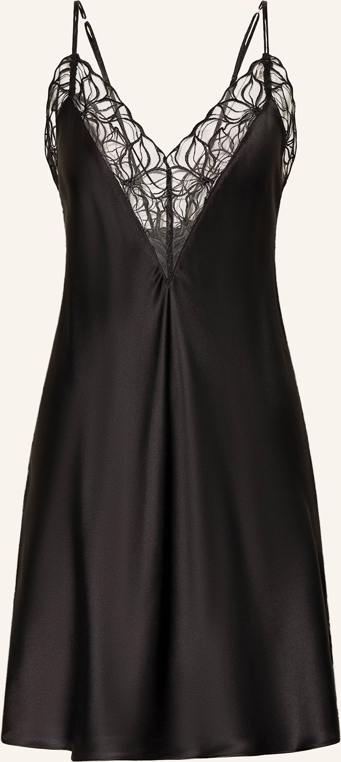 Thumbnail - Calvin Klein Negligé Chemise Aus Satin schwarz