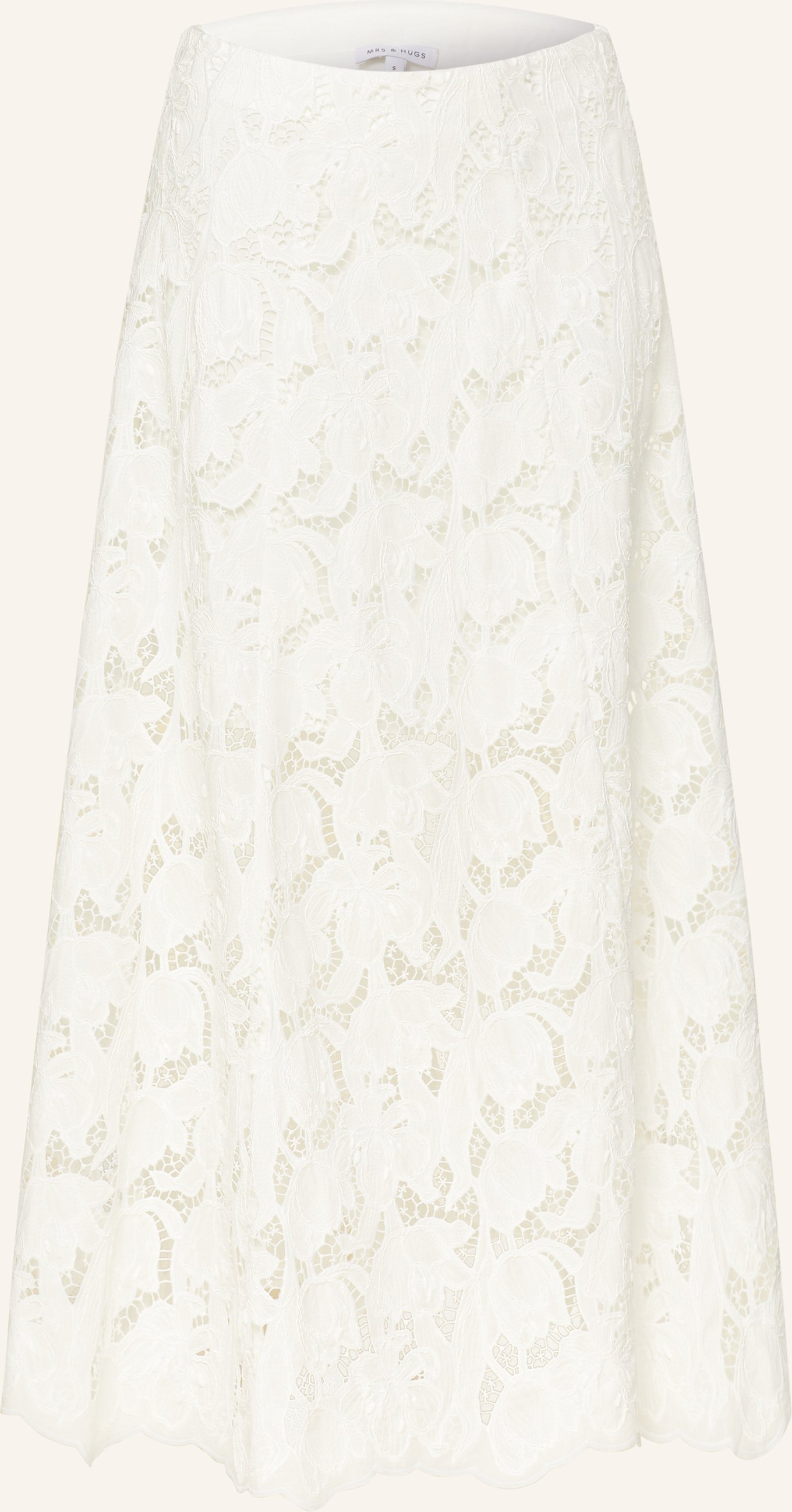 Mrs & Hugs Spitzenrock weiss