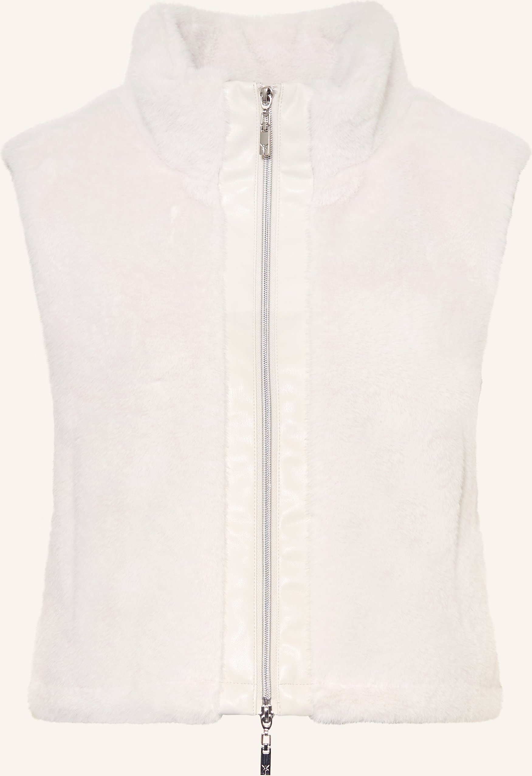 Monari Kunstfell-Weste weiss