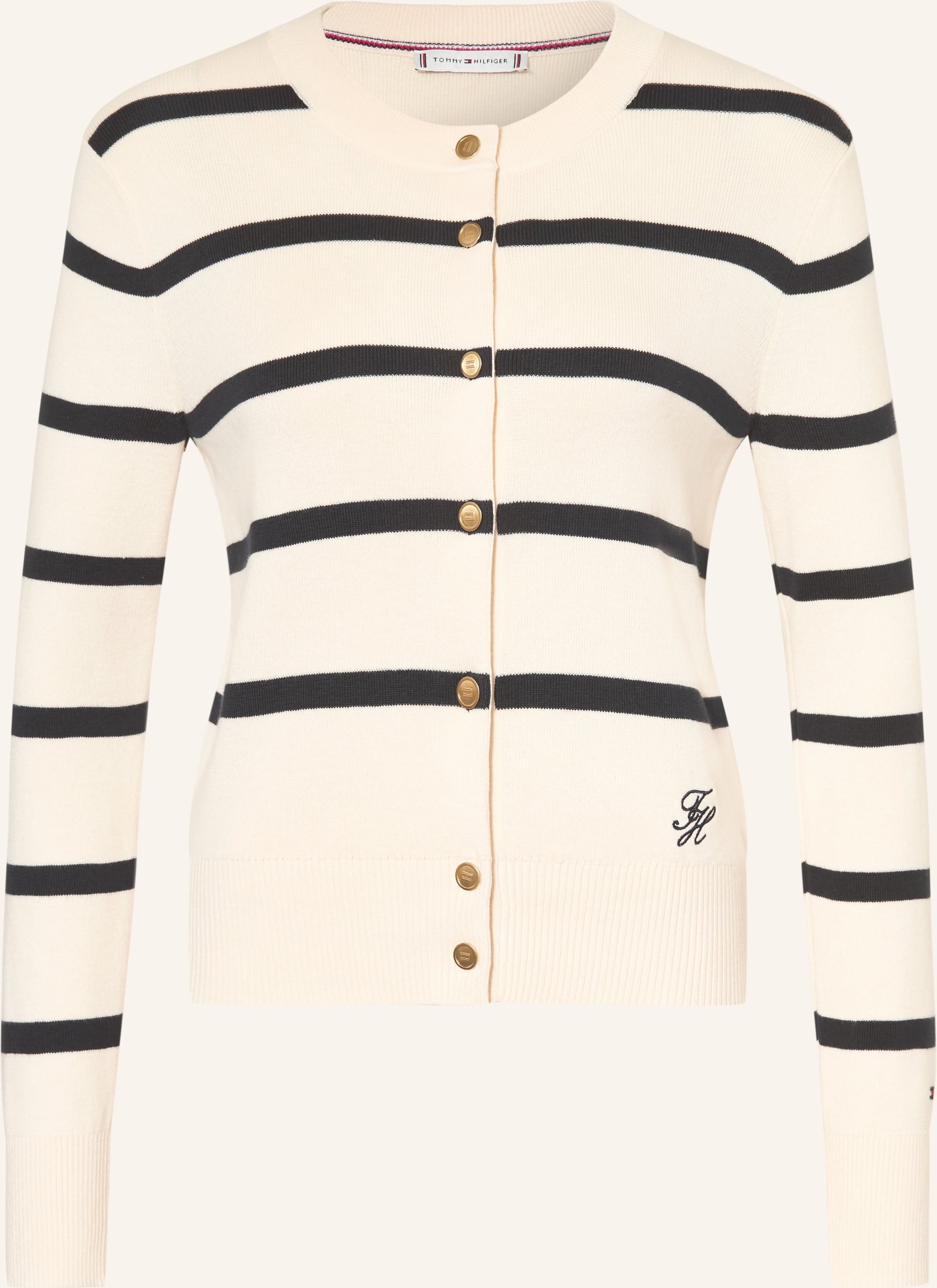 Thumbnail - Tommy Hilfiger Strickjacke weiss