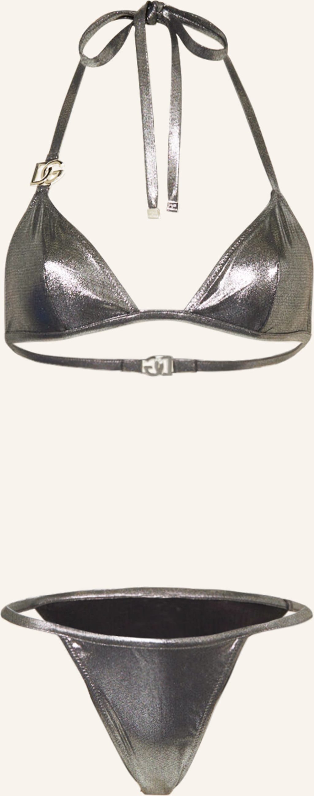 Dolce & Gabbana Triangel-Bikini silber