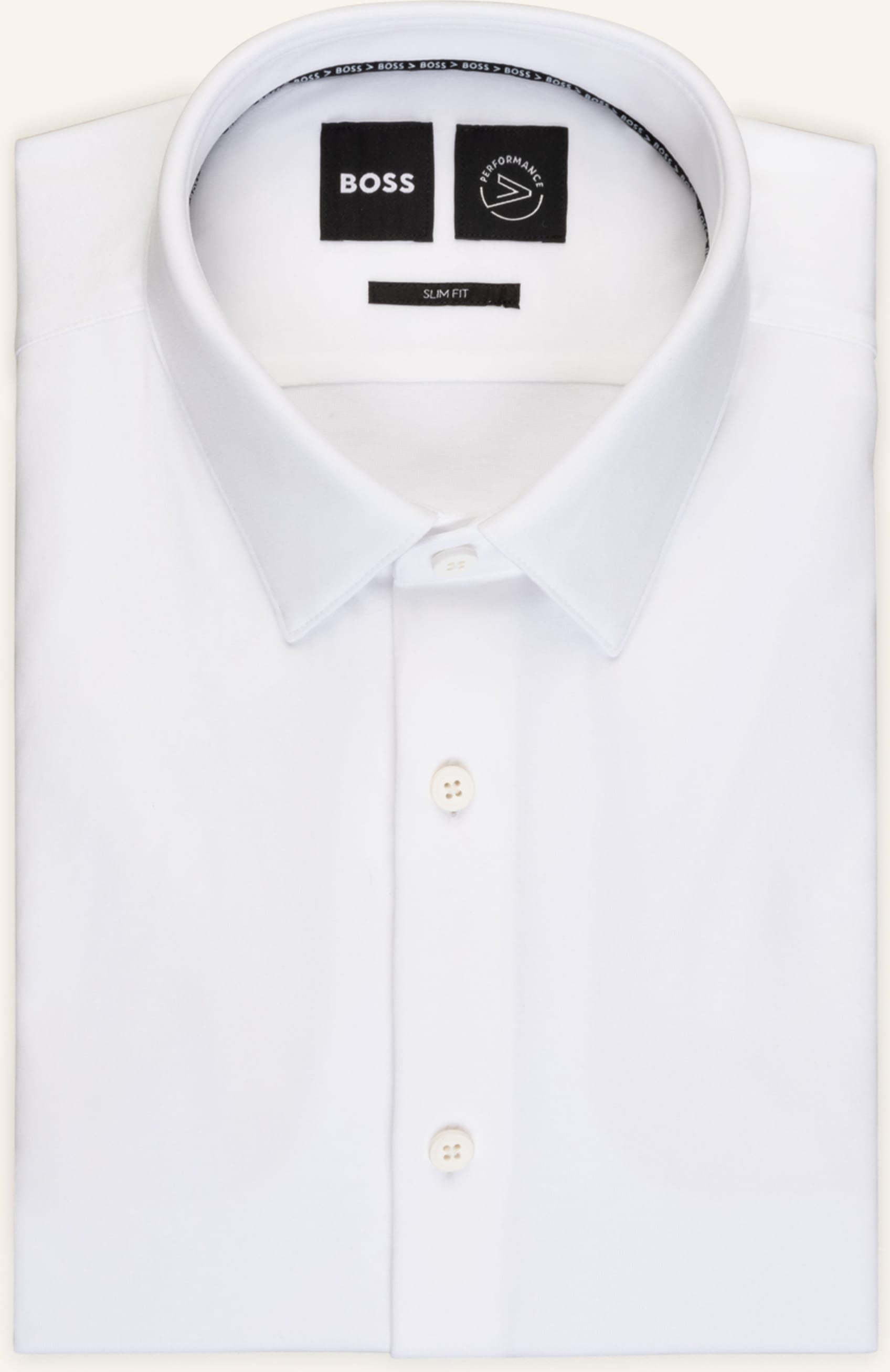 Boss Jerseyhemd Hank Slim Fit weiss