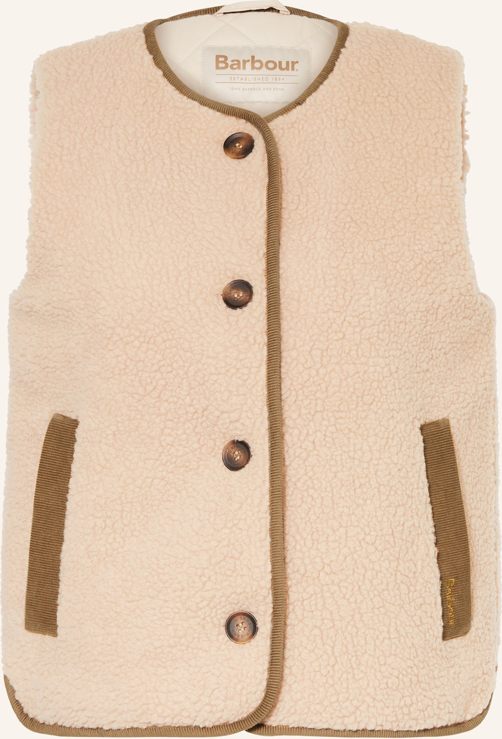 Thumbnail - Barbour Teddyfell-Weste Luciana beige