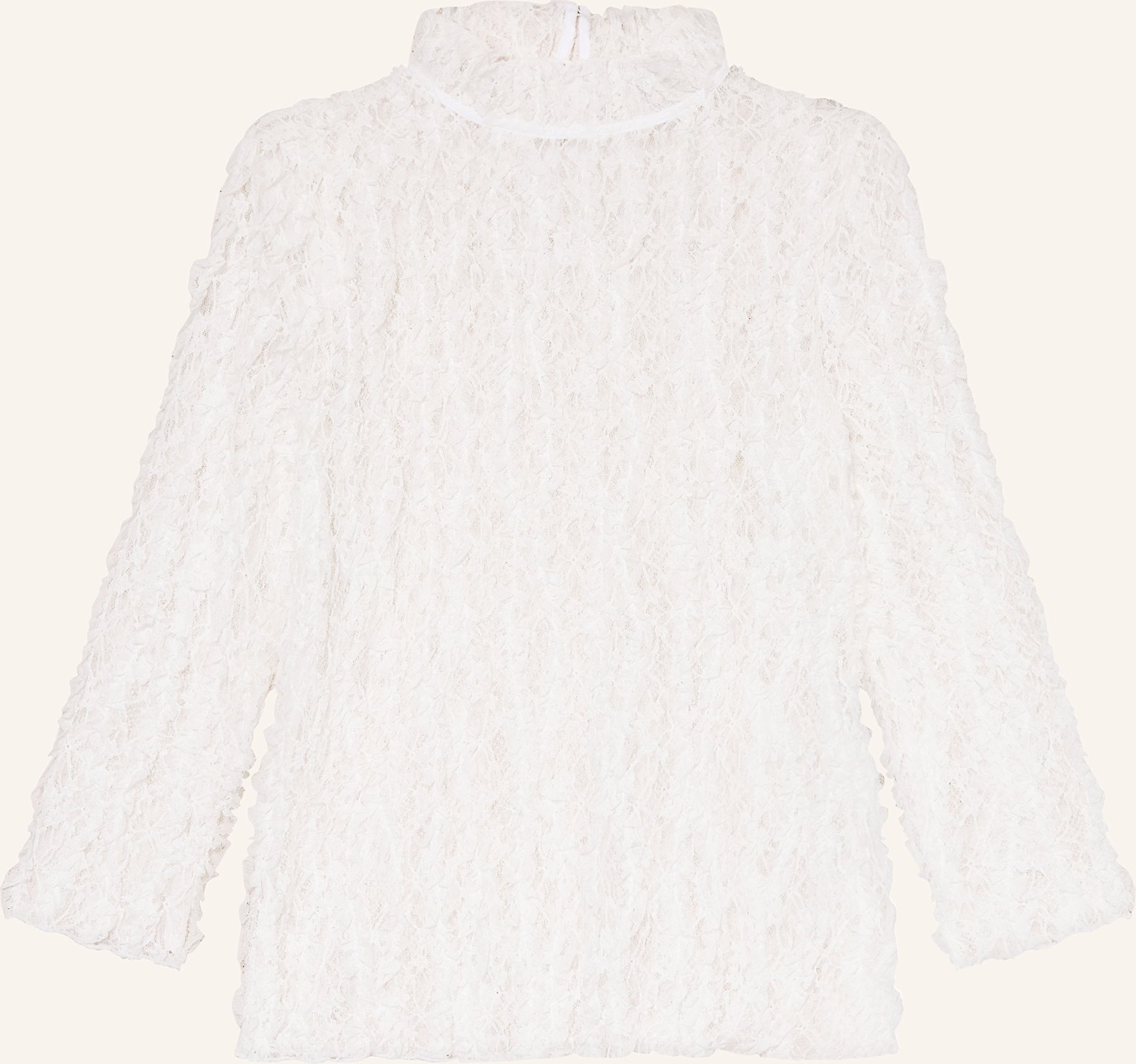 Rich & Royal Spitzenbluse Mit Rüschen weiss