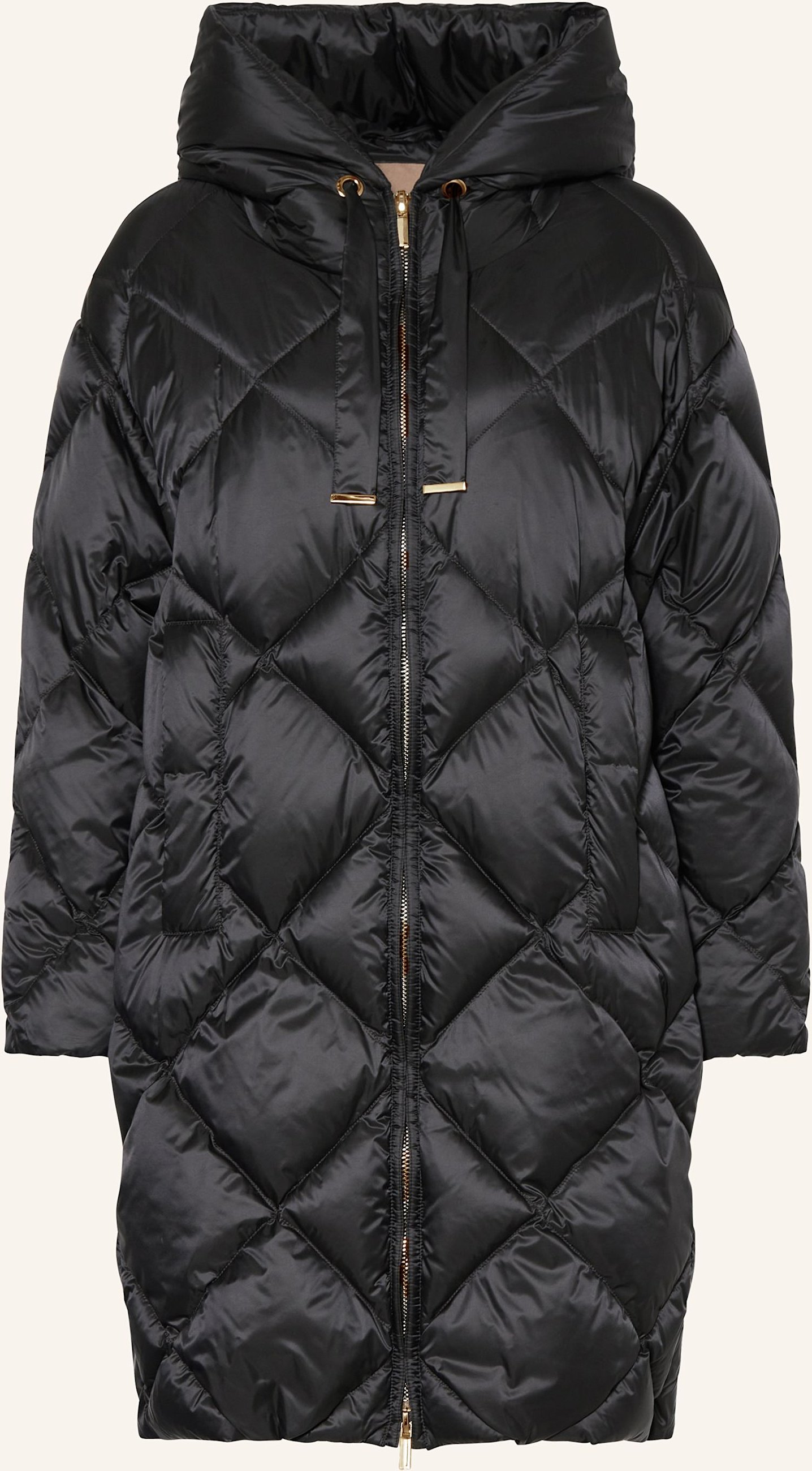 Thumbnail - Max Mara The Cube Daunenmantel Trefe schwarz