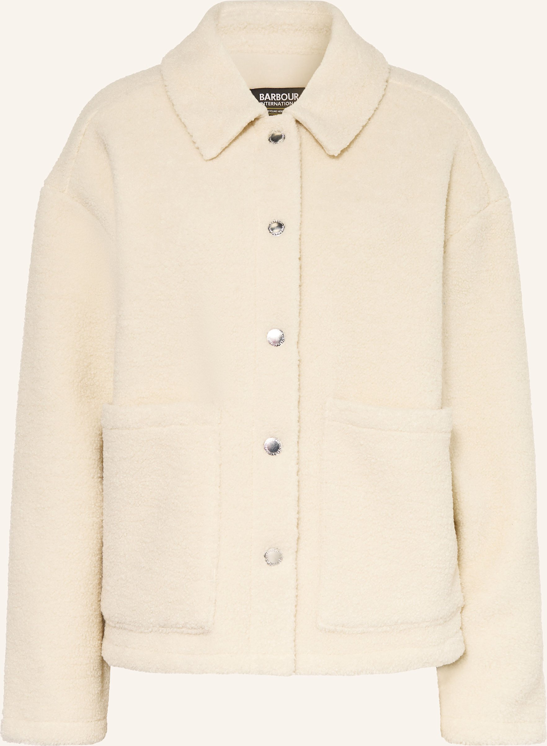 Barbour International Teddyfell-Jacke Rae weiss