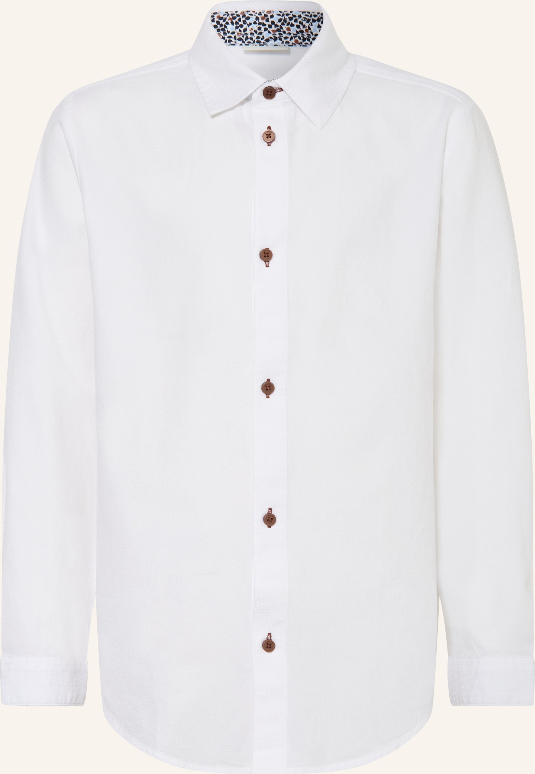 Strukturiertes Hemd mit Kontrastdetails