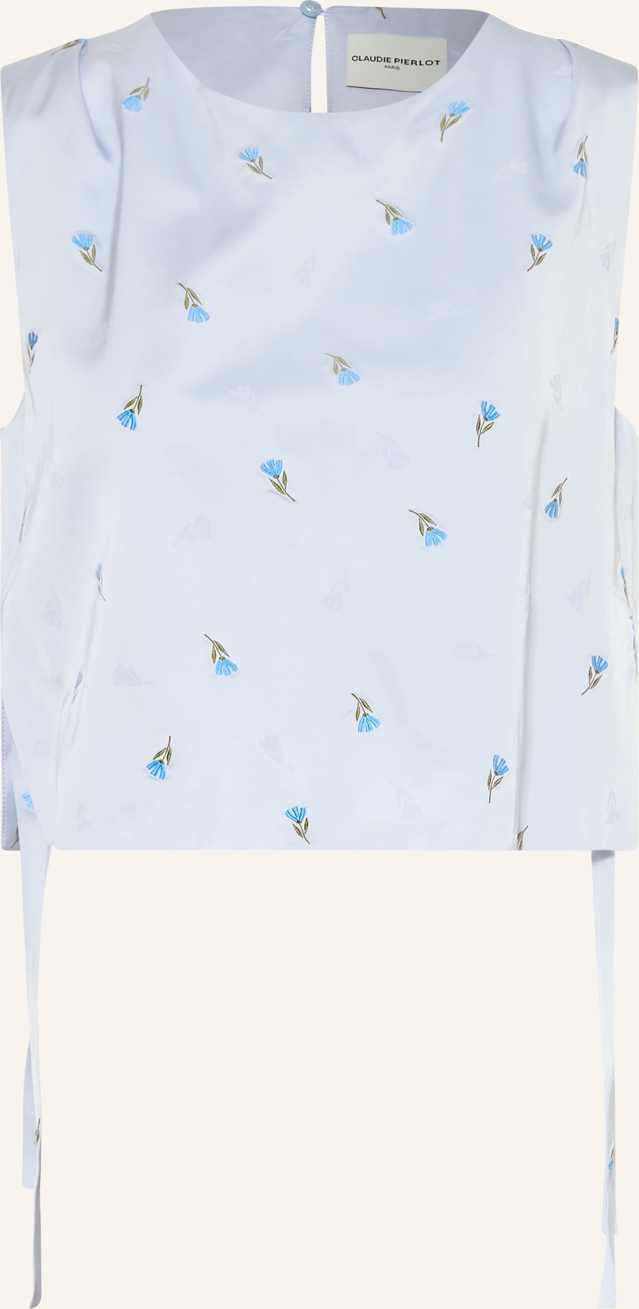 Claudie Pierlot Blusentop Aus Satin blau