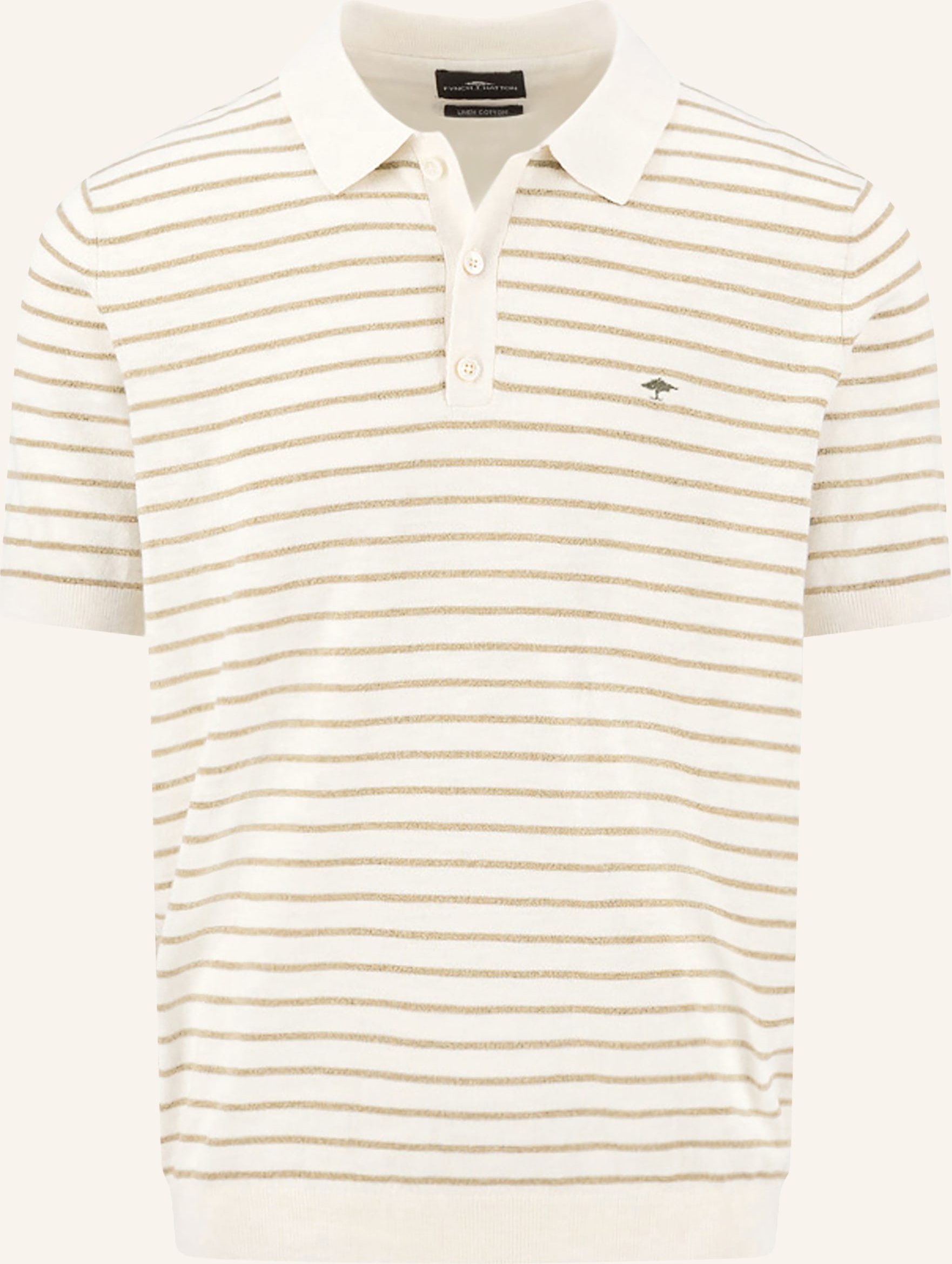 Fynch-Hatton Strick-Poloshirt weiss