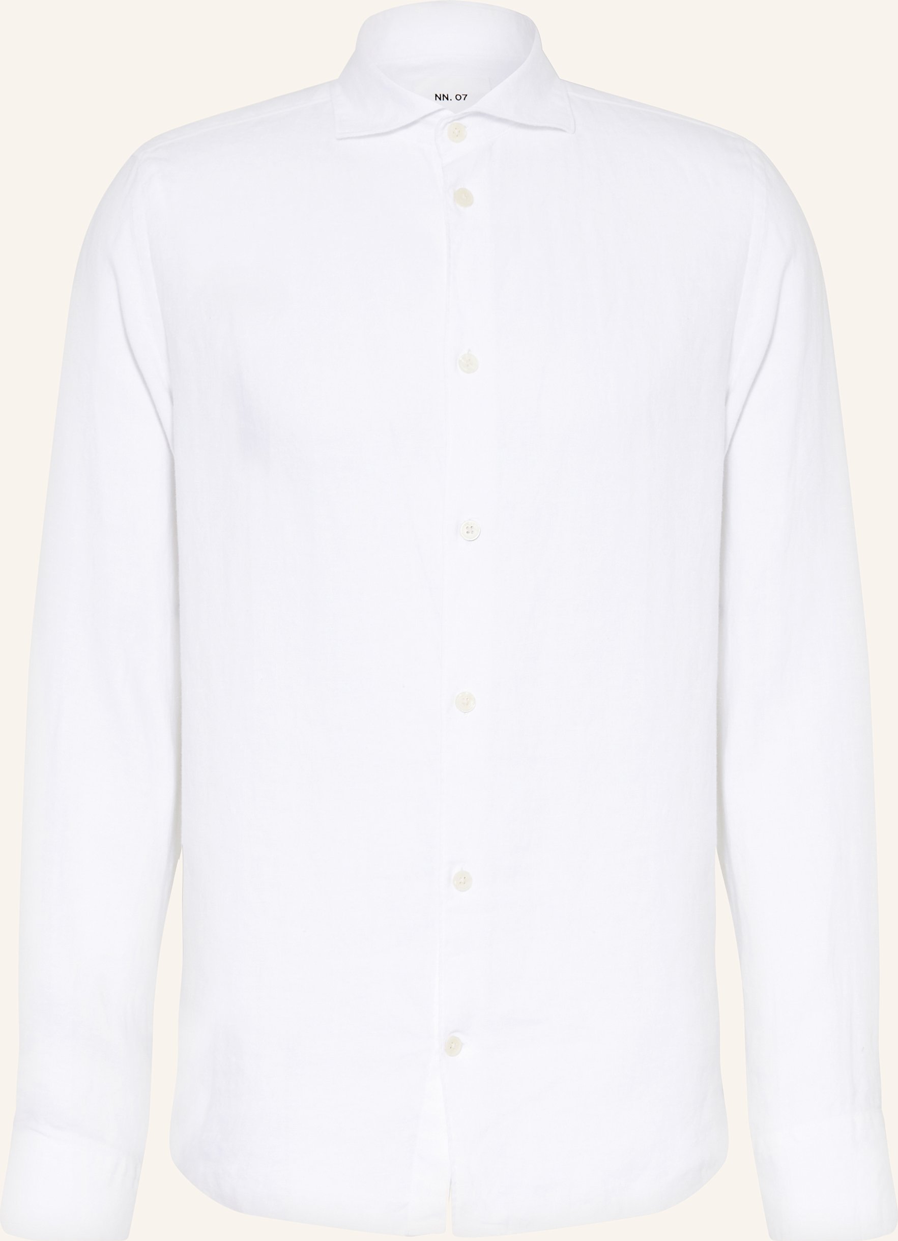 Thumbnail - Nn.07 Leinenhemd Andrew Regular Fit weiss
