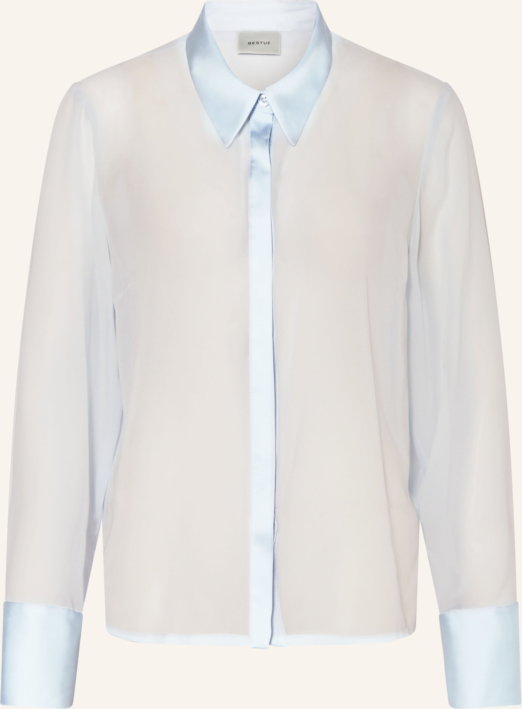 Gestuz Hemdbluse Gzchif Mit Abnehmbarer Schluppe blau