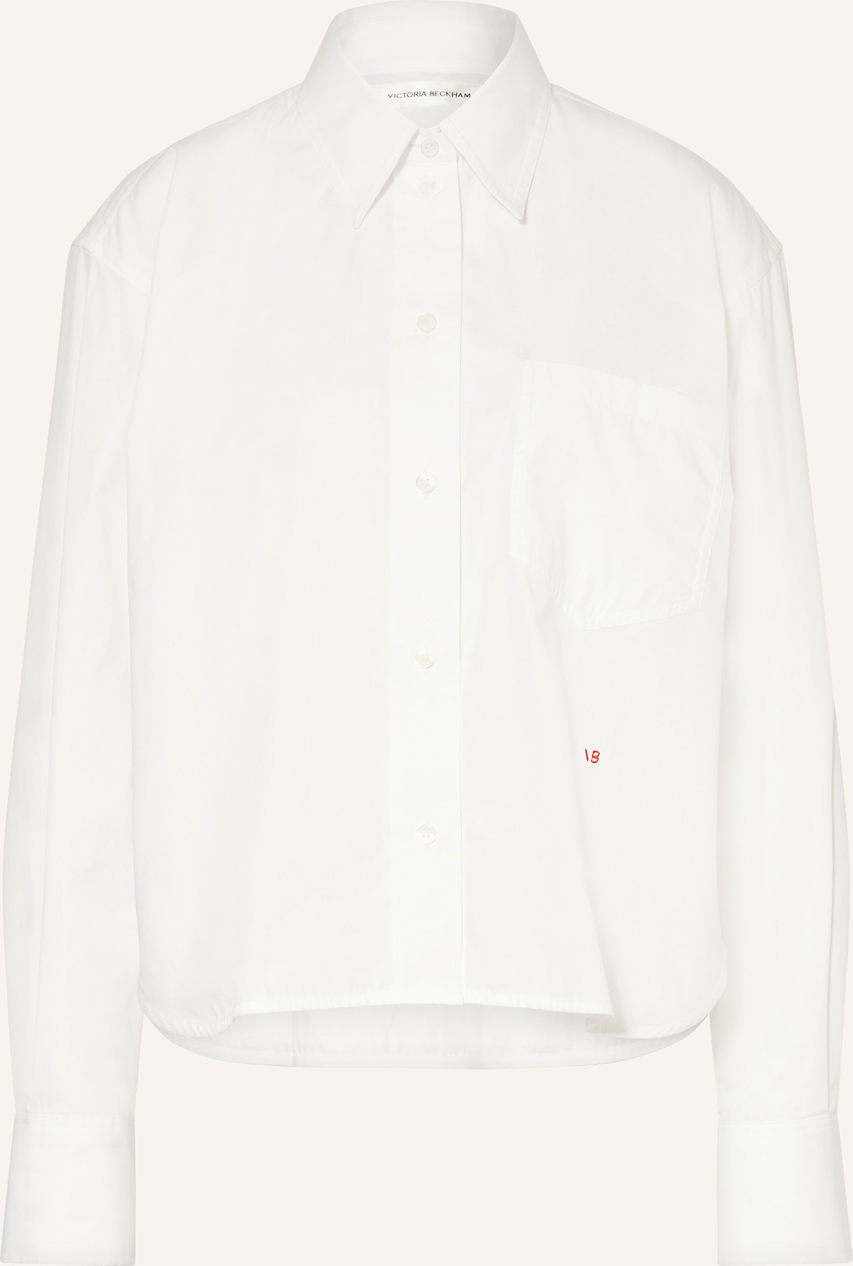 Victoria Beckham Cropped-Hemdbluse weiss