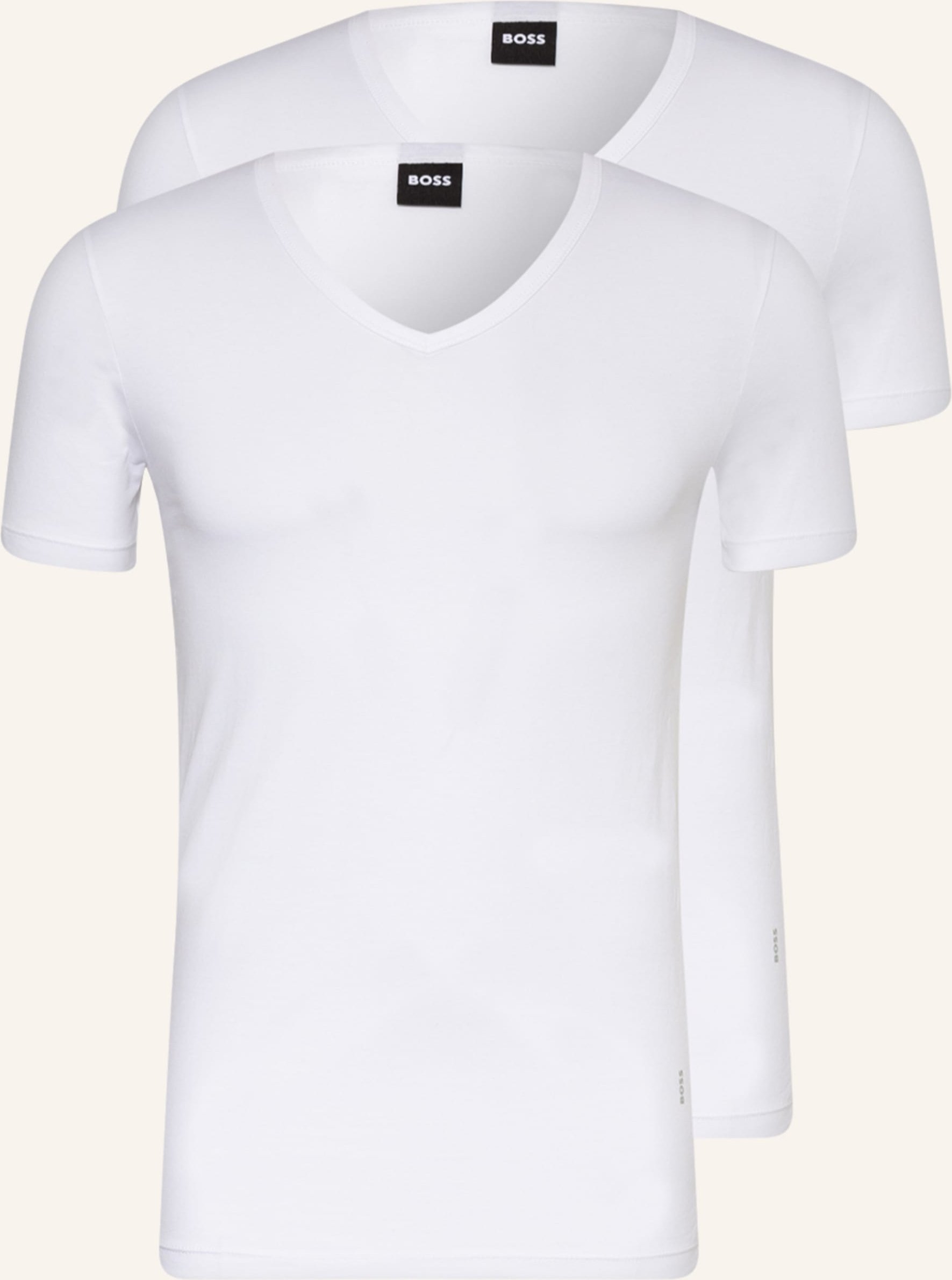 Boss 2er-Pack V-Shirts weiss