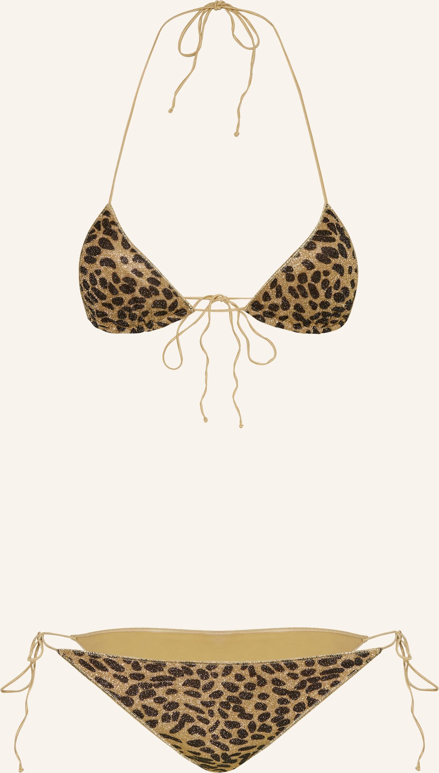 Oséree Triangel-Bikini Animalier Lumiere Mit Glitzergarn braun