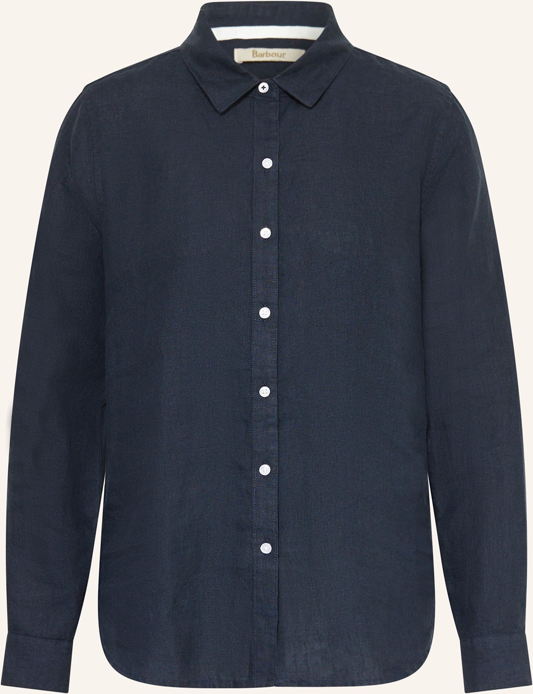 Barbour Hemdbluse Marine Aus Leinen blau