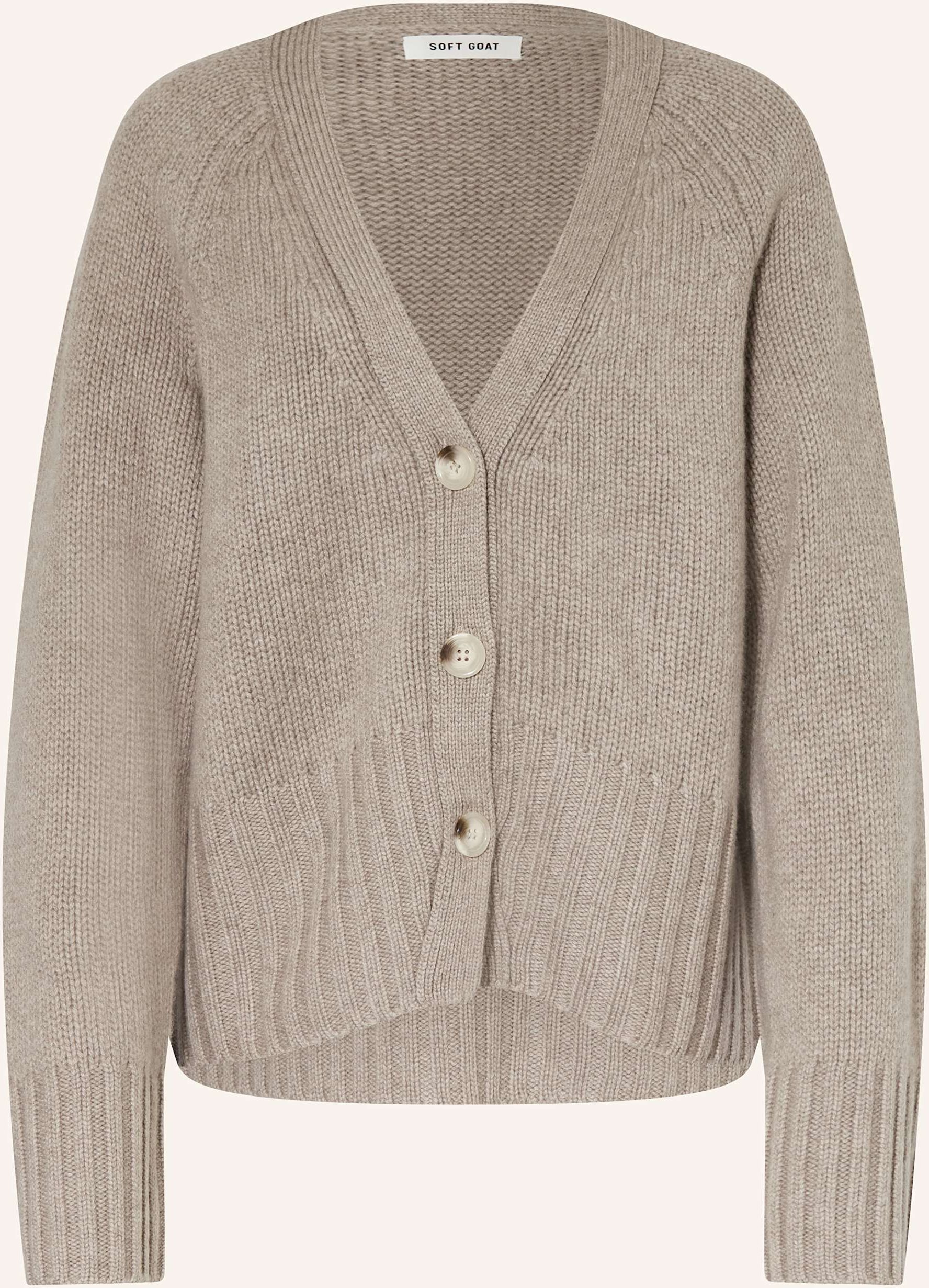 Soft Goat Strickjacke Aus Cashmere grau