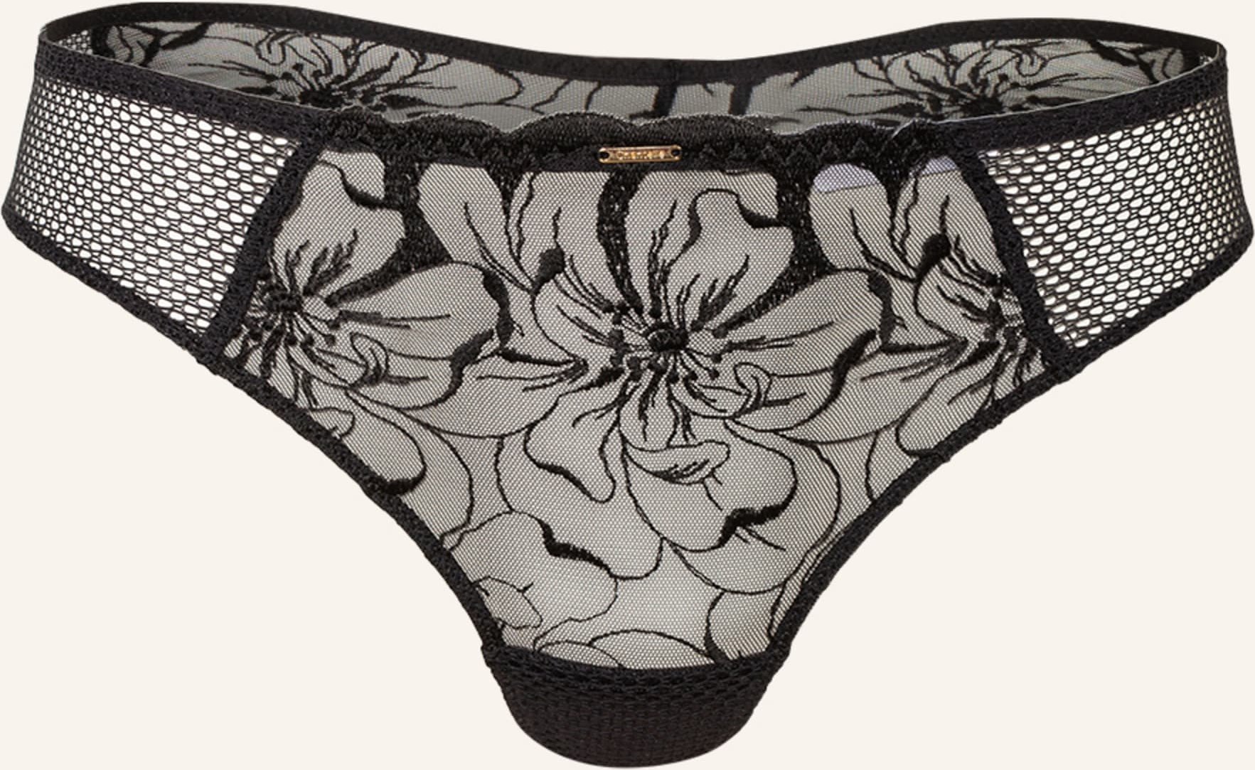 Thumbnail - Chantelle String Fleurs schwarz