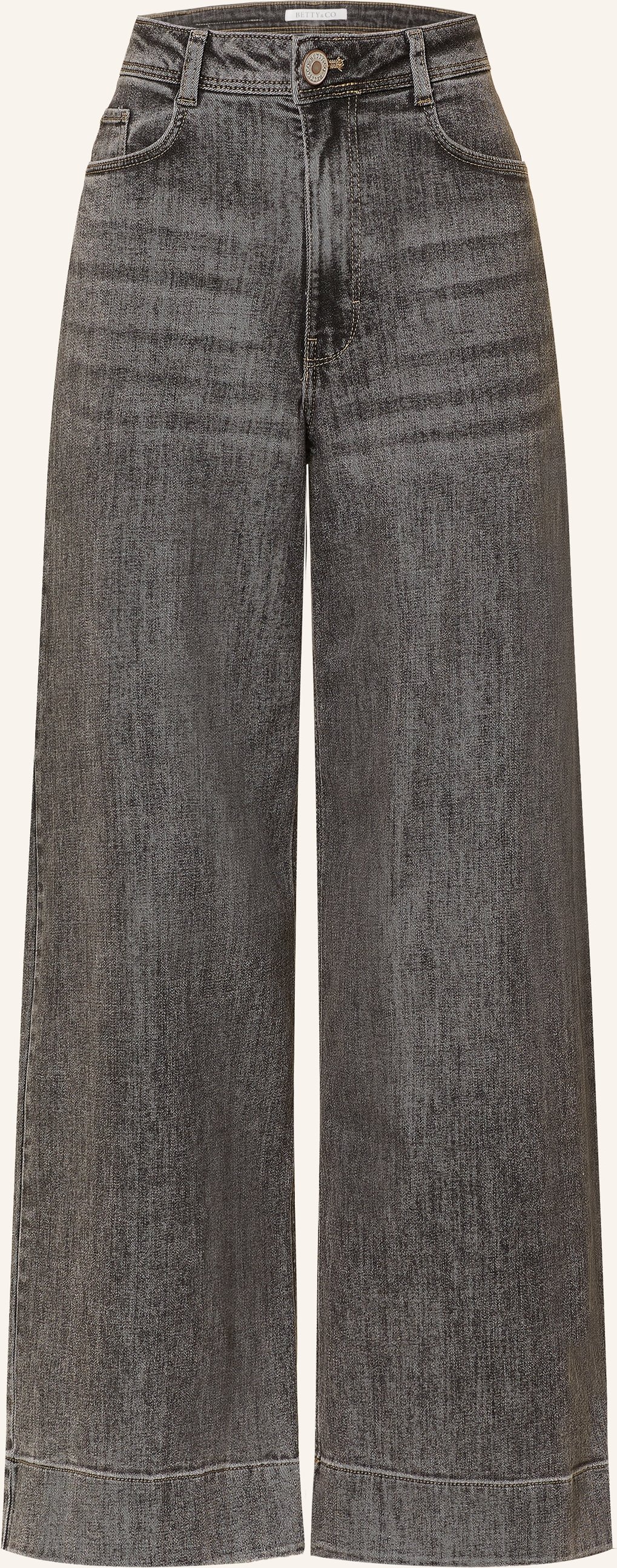 Betty&Co Wide Leg Jeans grau