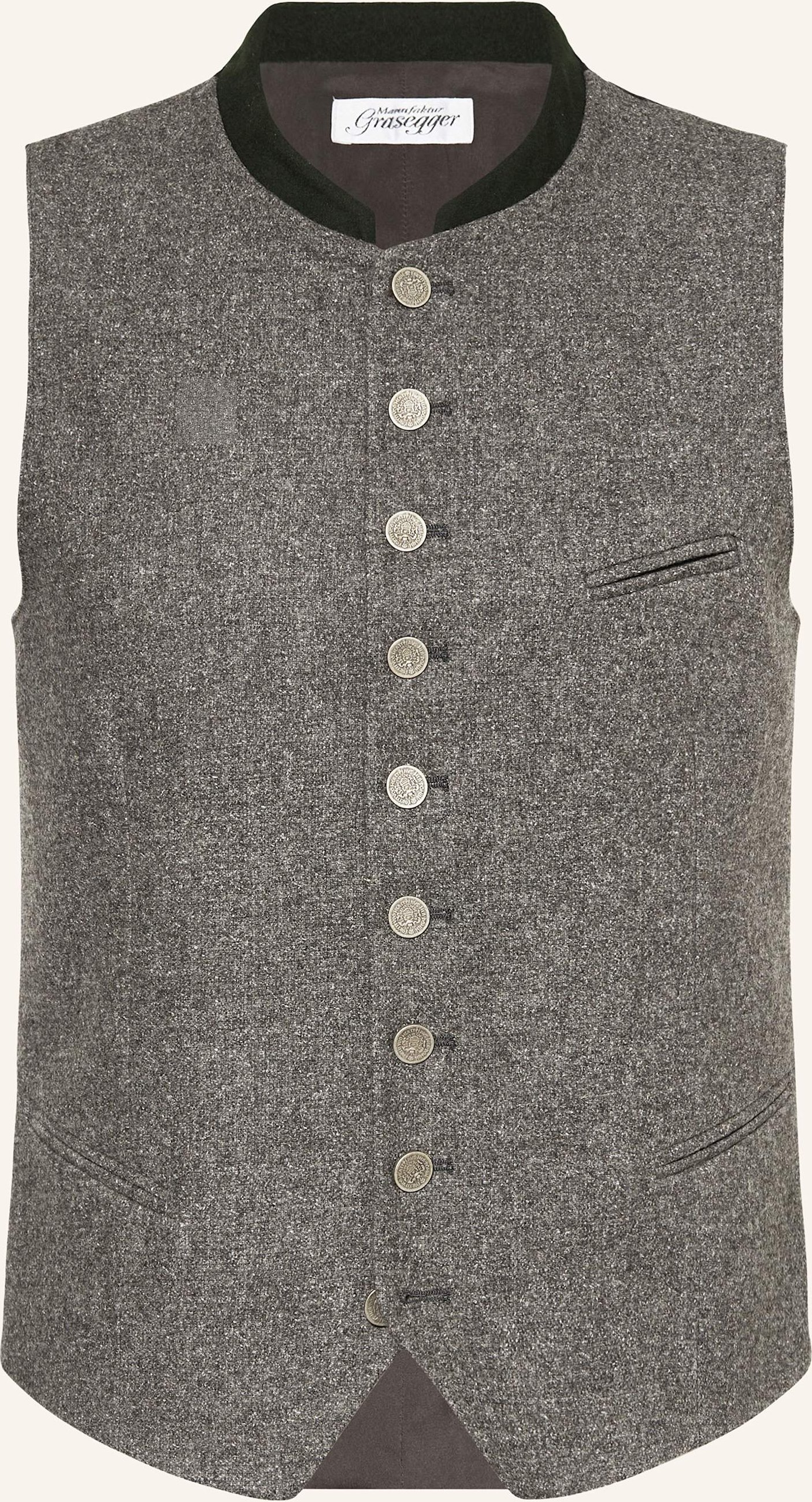 Grasegger Trachtenweste Kreuzer grau
