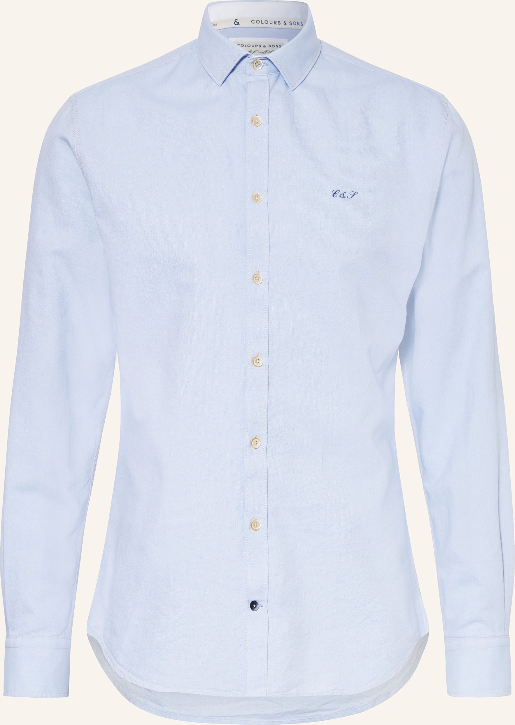 Colours & Sons Hemd Slim Fit blau