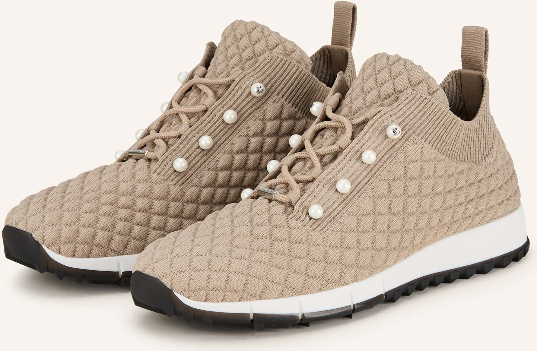 Jimmy Choo Sneaker Veles Mit Schmuckperlen grau