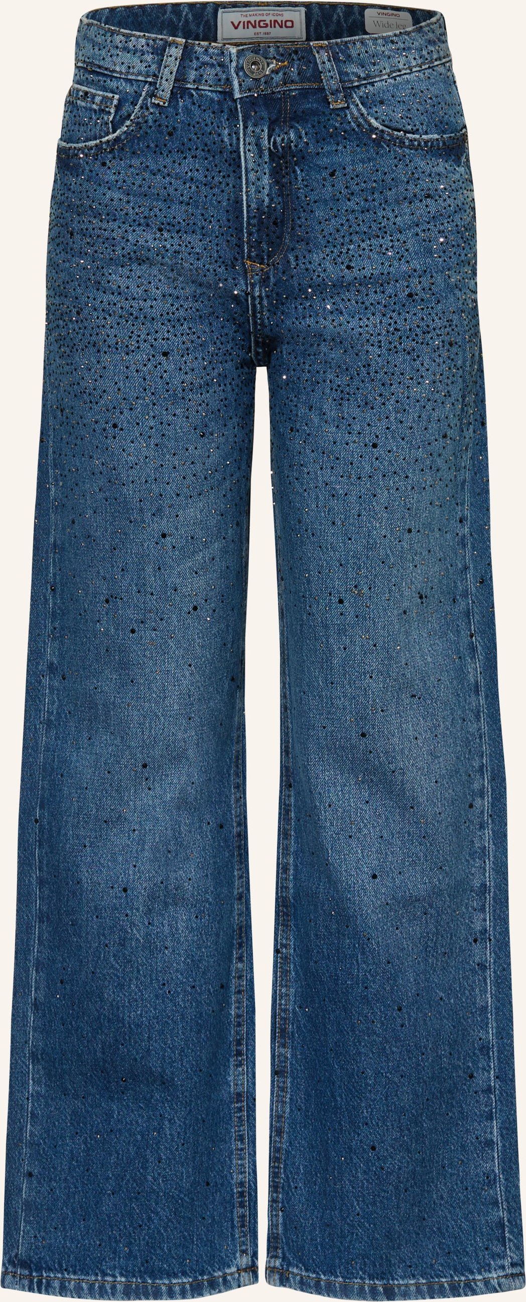 Vingino Jeans Mit Schmucksteinen blau