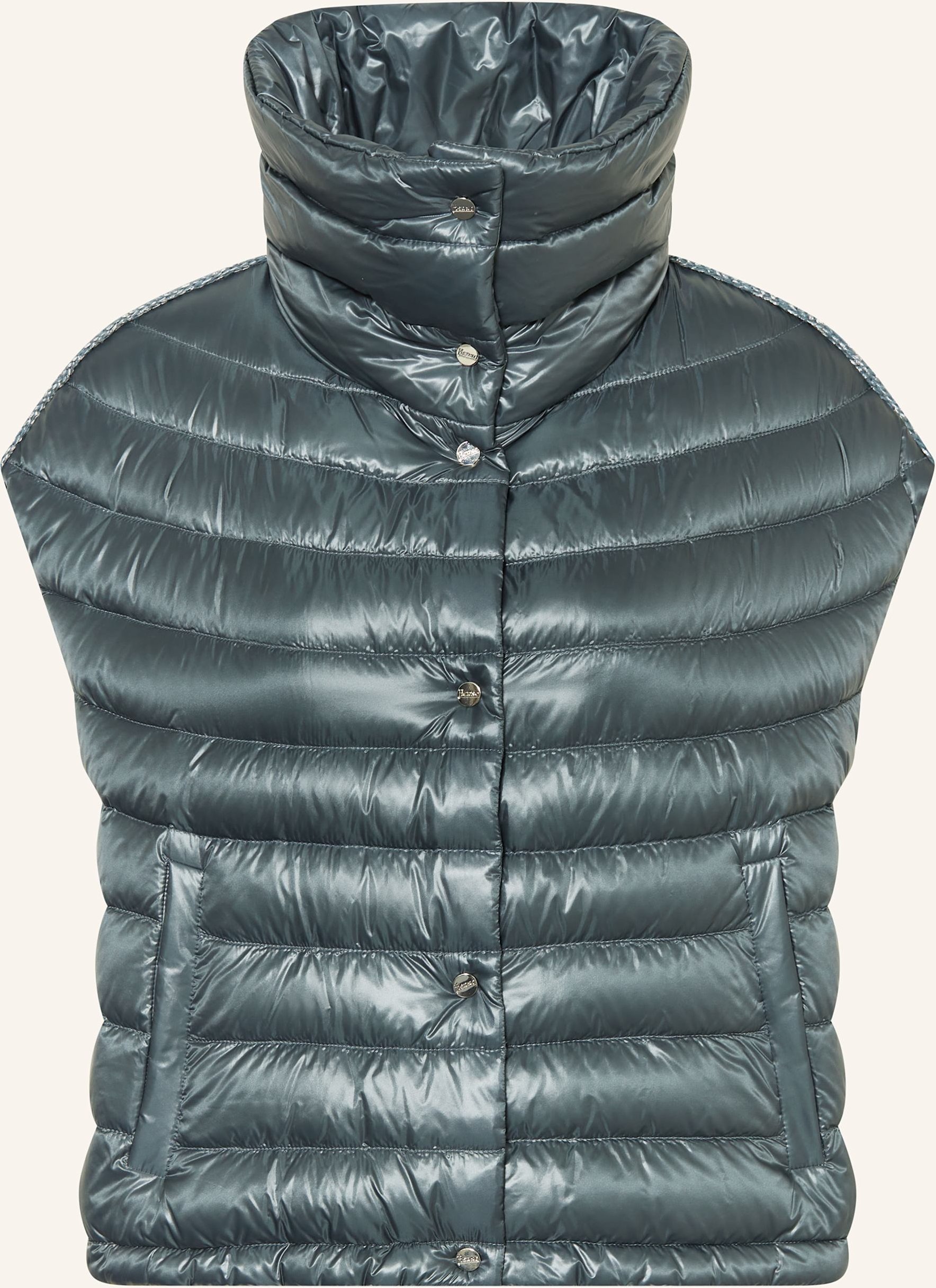Herno Steppweste Mit Pailletten blau