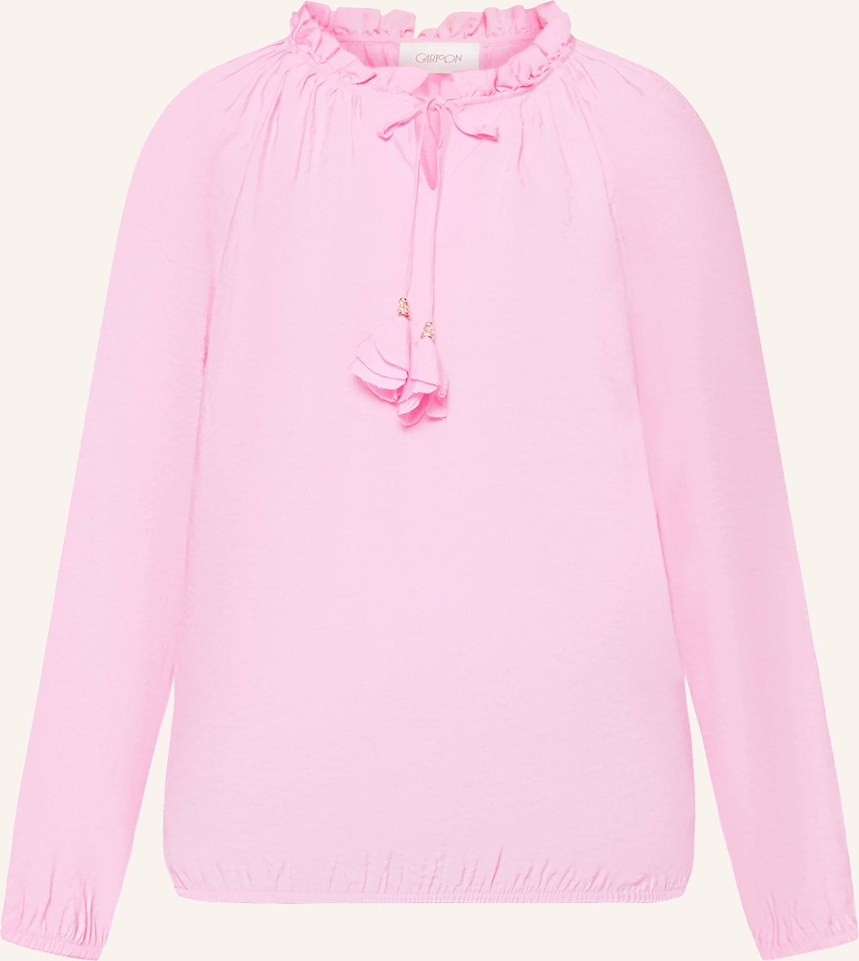 Cartoon Blusenshirt Mit Rüschen pink