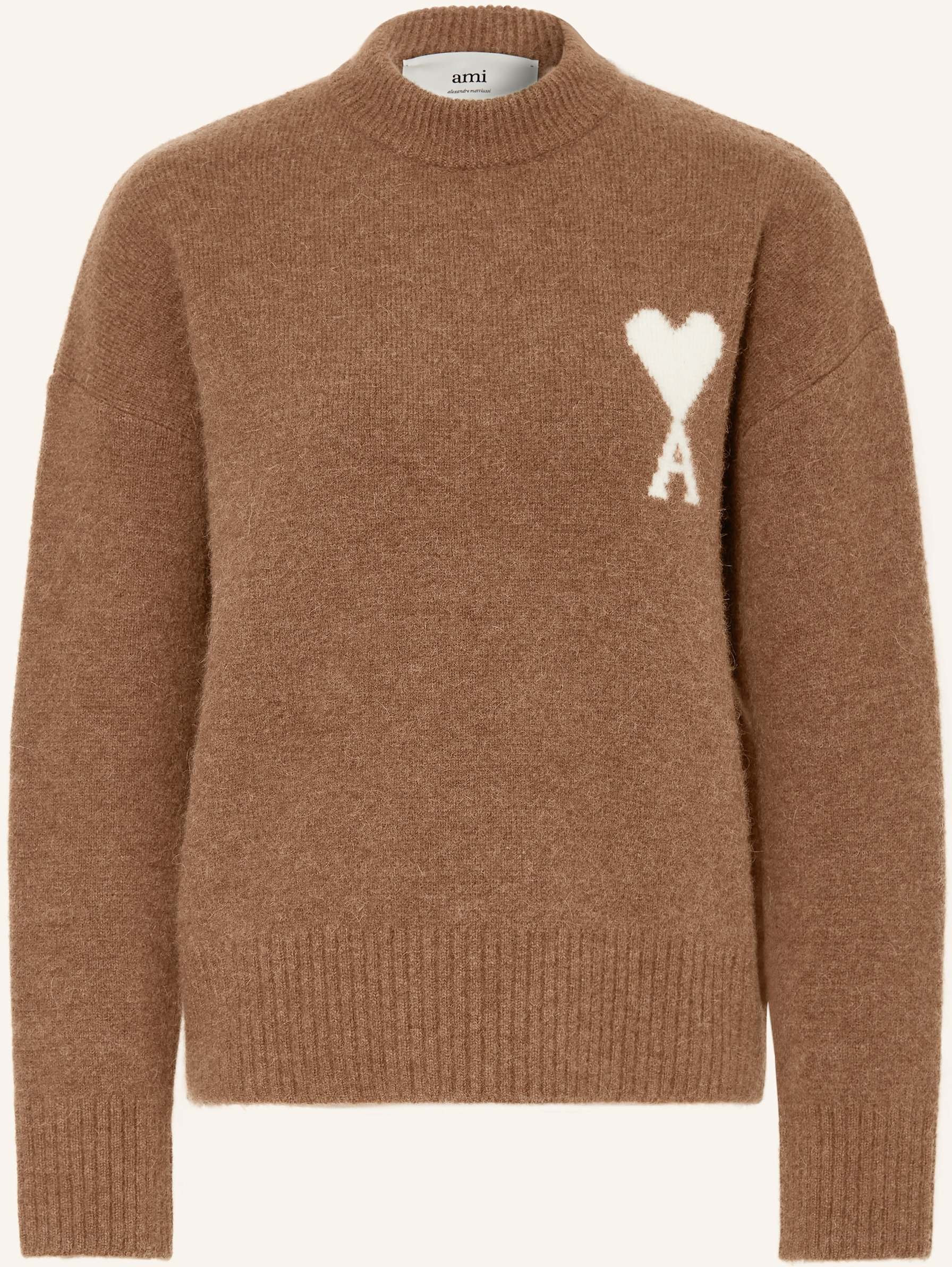 Thumbnail - Ami Paris Pullover Mit Alpaka braun