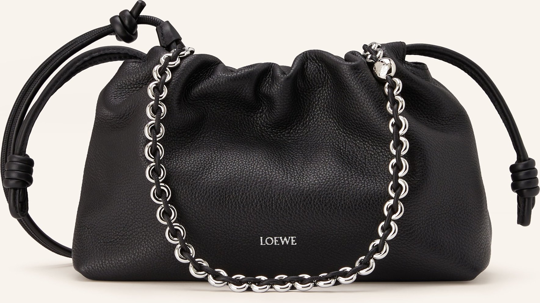 Loewe Schultertasche Flamenco schwarz