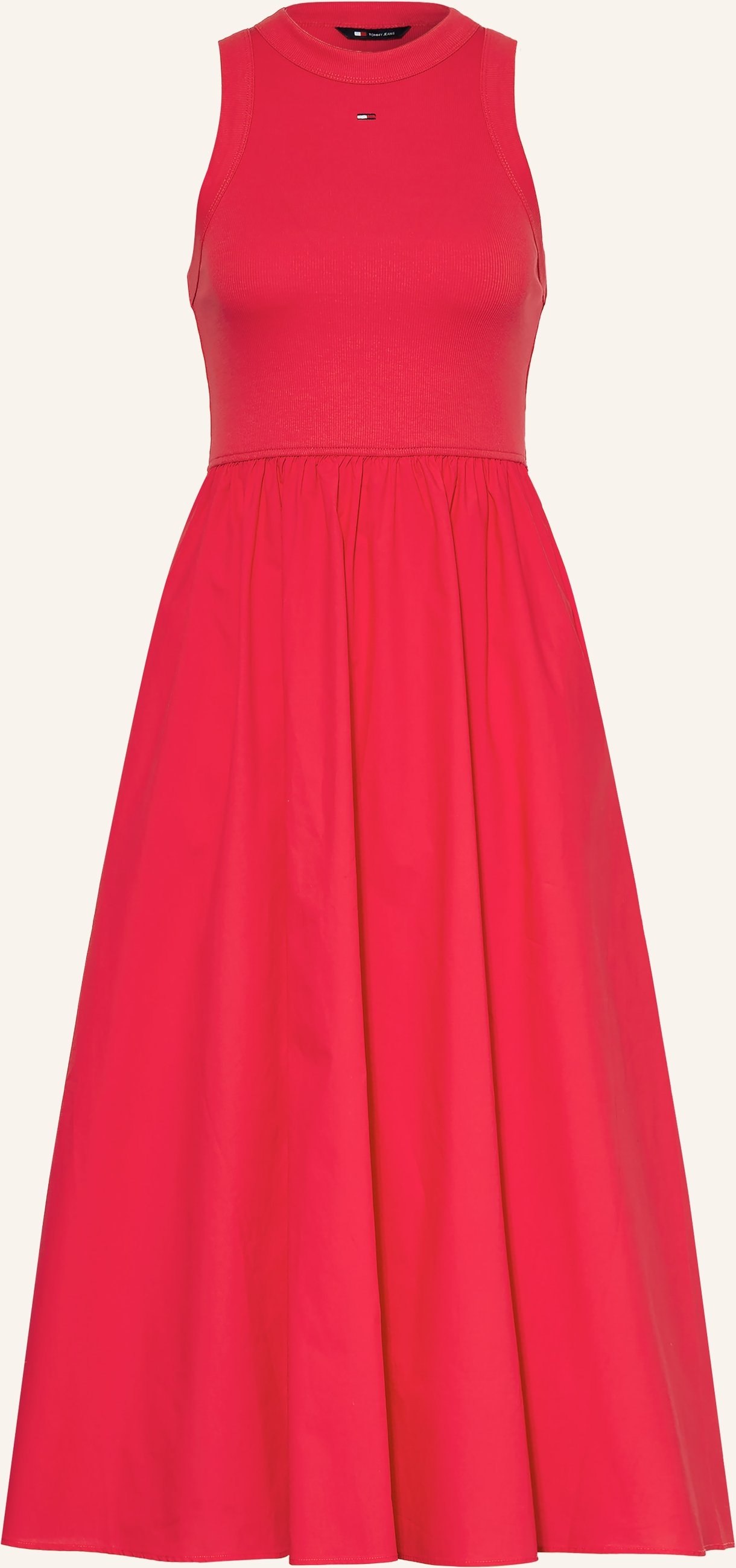 Tommy Jeans Kleid Im Materialmix rot