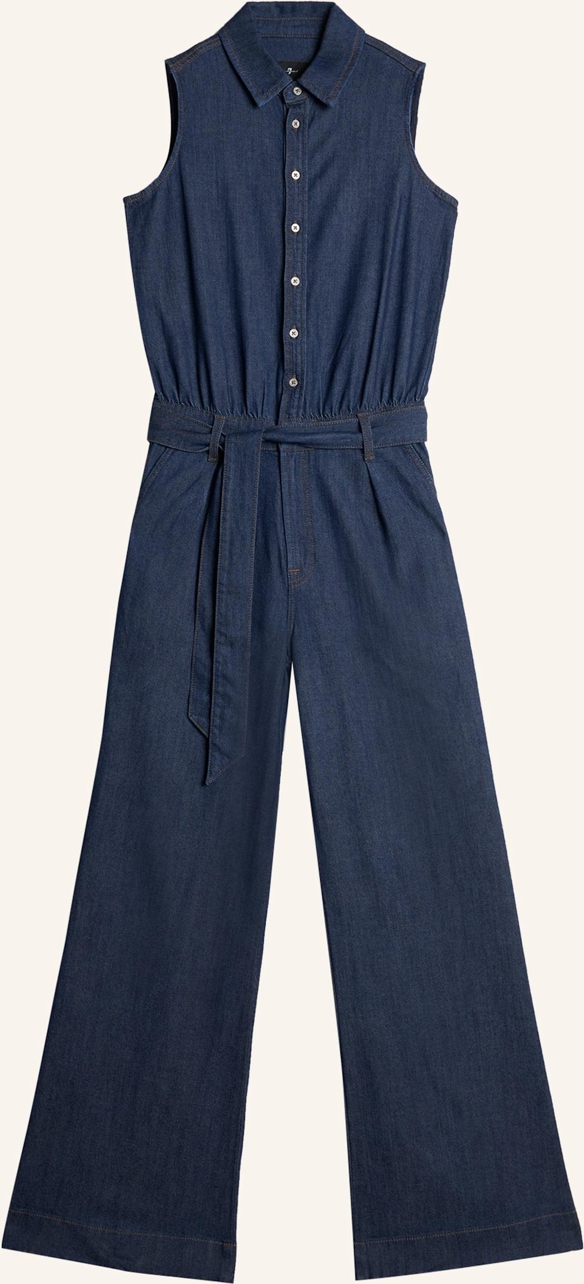 7 For All Mankind Denim Jumpsuit blau