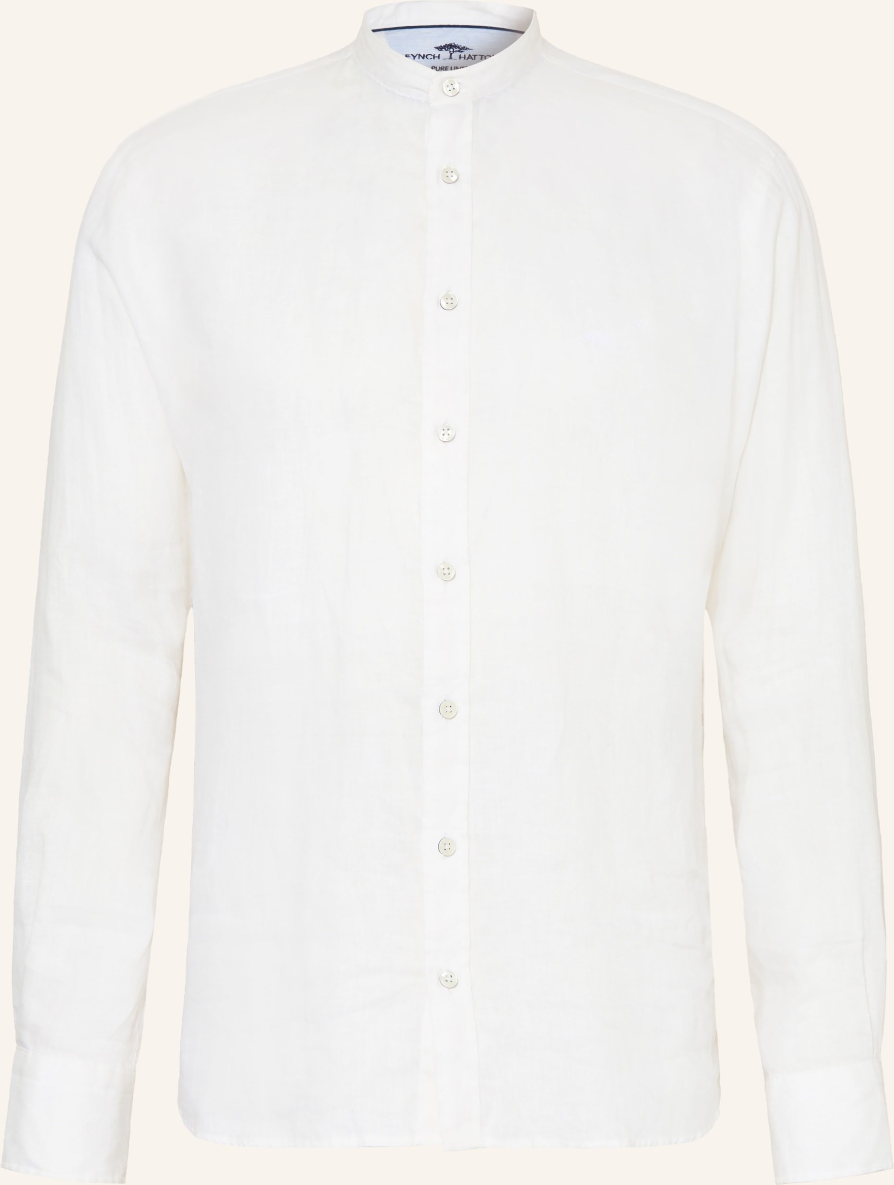 Fynch-Hatton Leinenhemd Regular Fit weiss