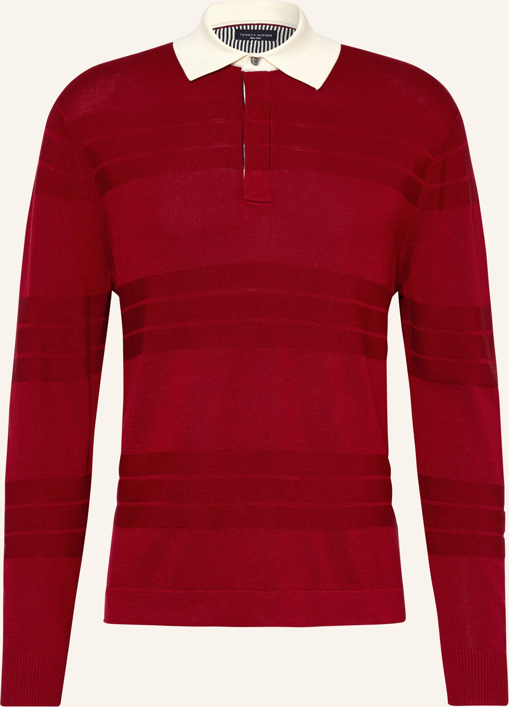 Tommy Hilfiger Strick-Rugbyshirt rot