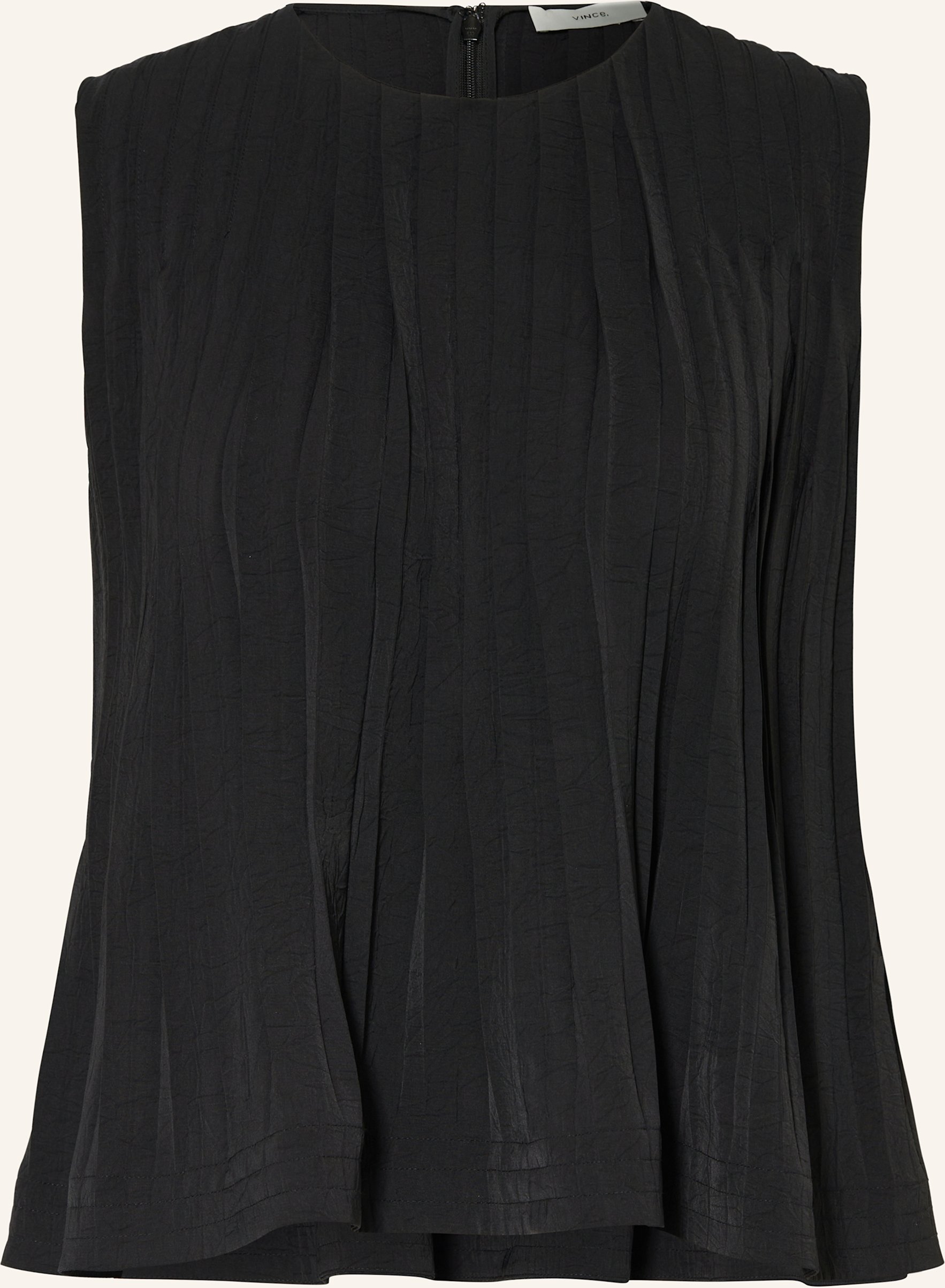 Vince Blusentop Mit Plissees schwarz