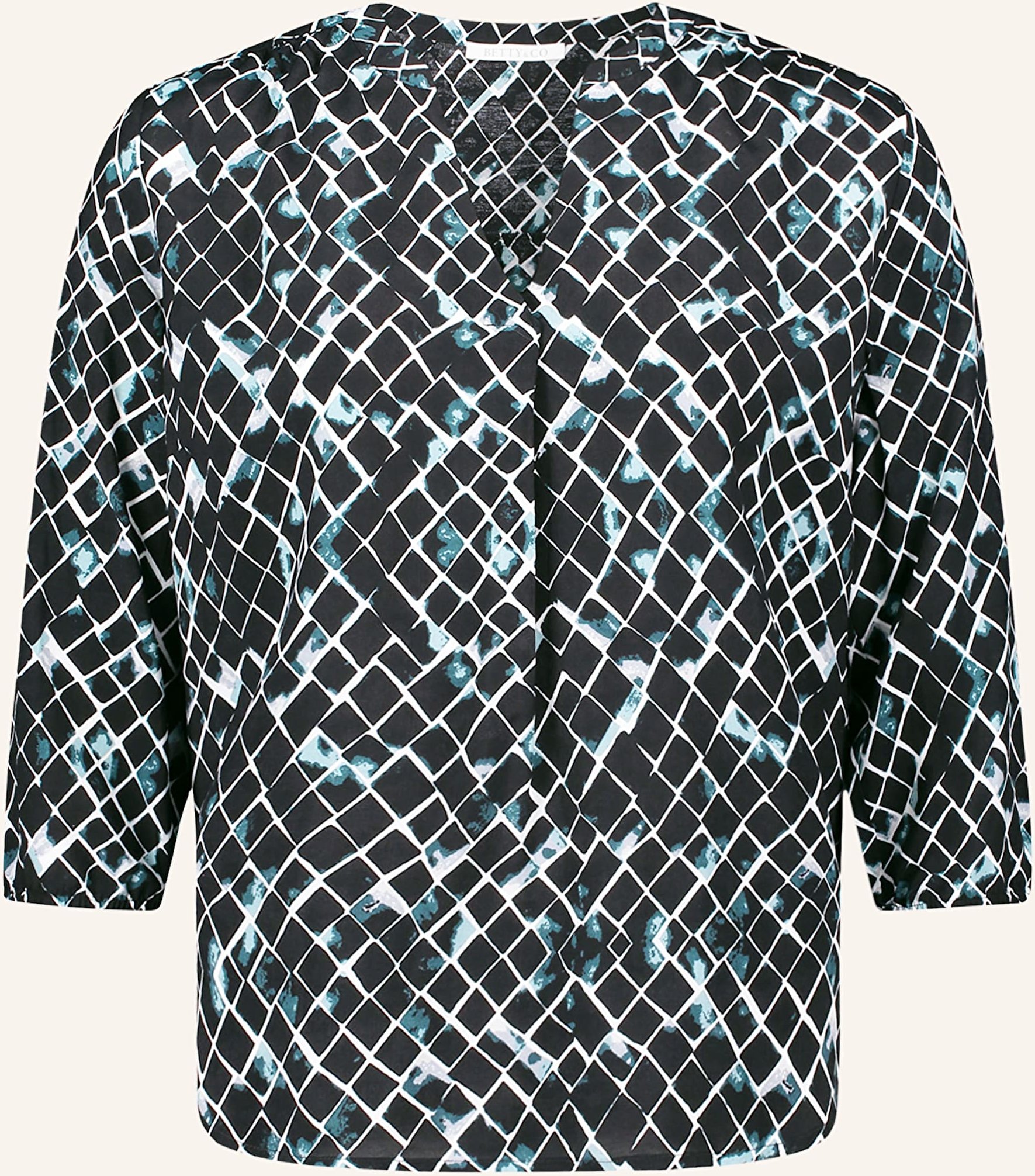 Betty&Co Blusenshirt Mit 3/4-Arm schwarz