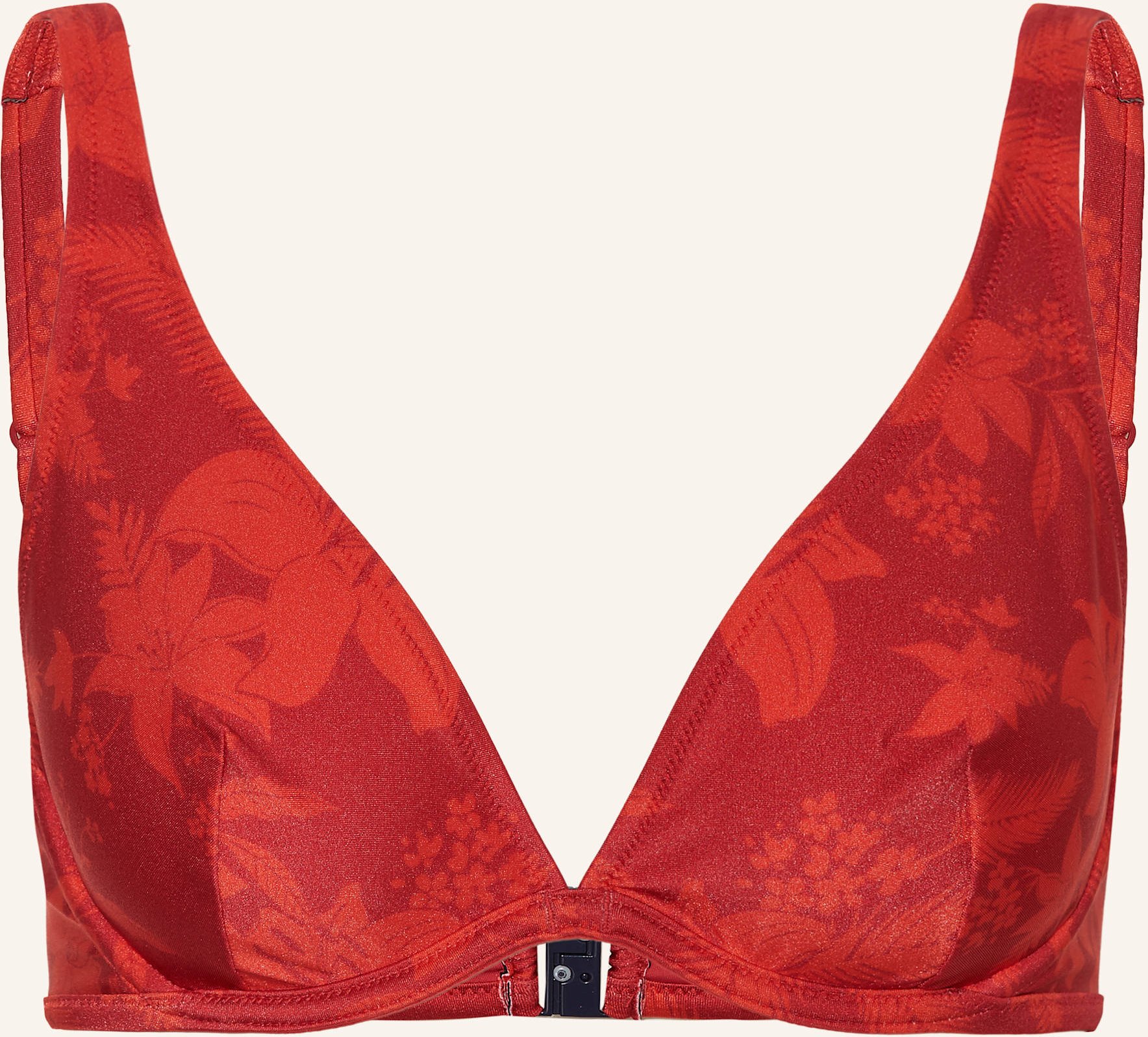 Vilebrequin Bügel-Bikini-Top Flower Power Faithful rot