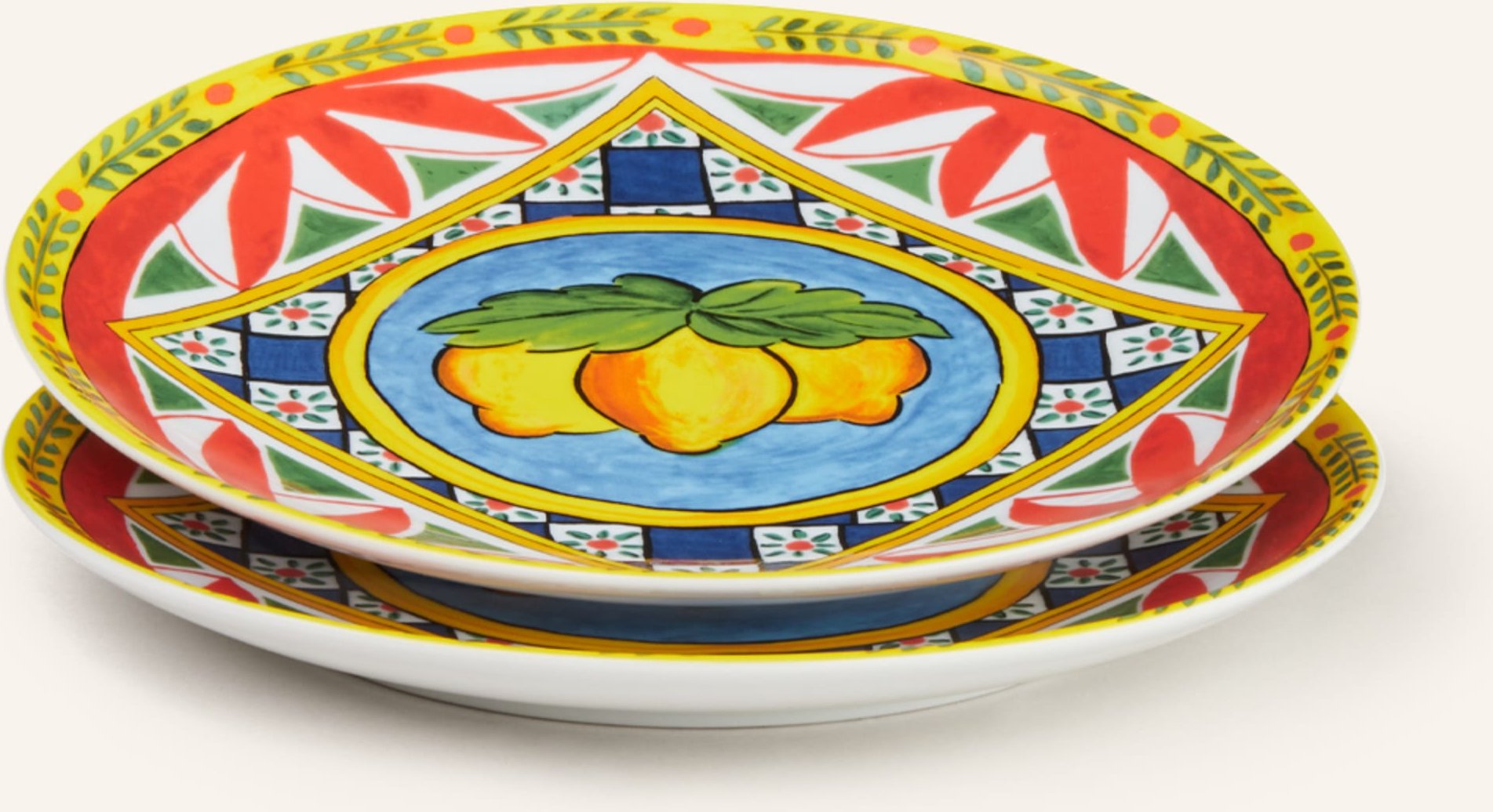 Dolce & Gabbana Casa 2er-Set Speiseteller blau