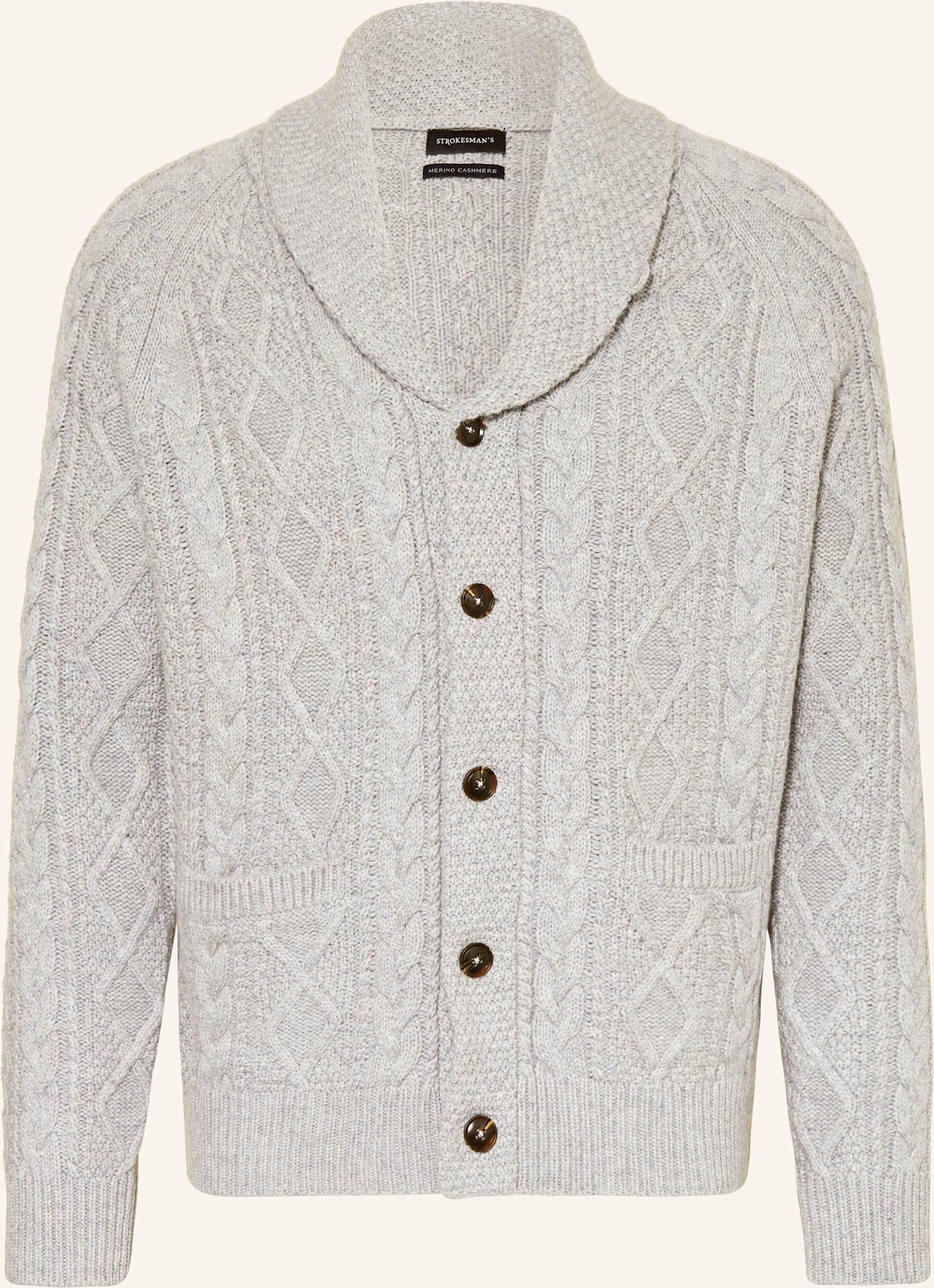 Strokesman's Strickjacke Aus Merinowolle grau