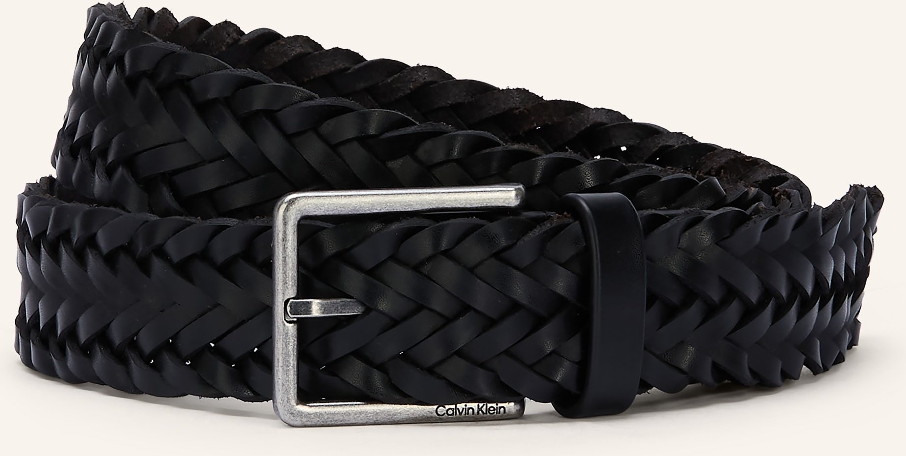 Calvin Klein Flechtgürtel schwarz