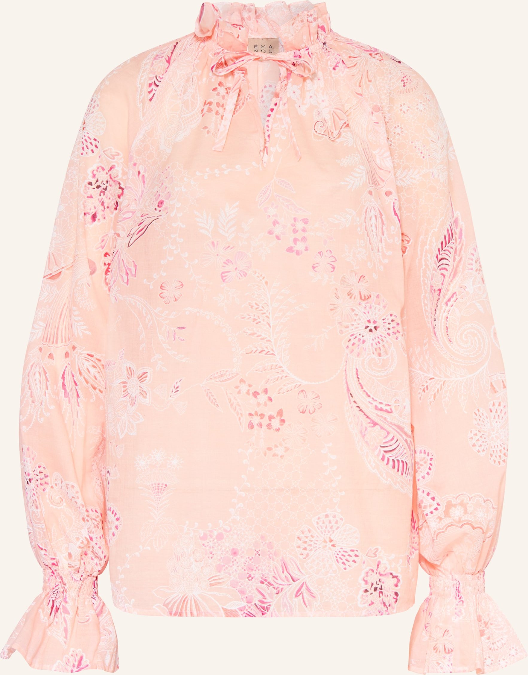 Émanou Blusenshirt Amelie Mit Volants rosa