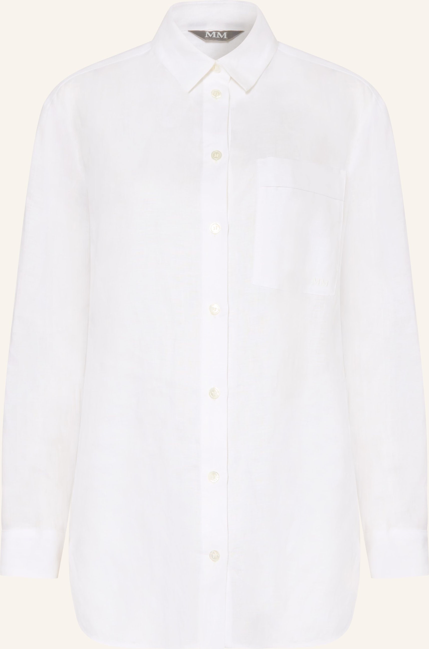 Mm By Max Mara Hemdbluse Filo Aus Leinen weiss