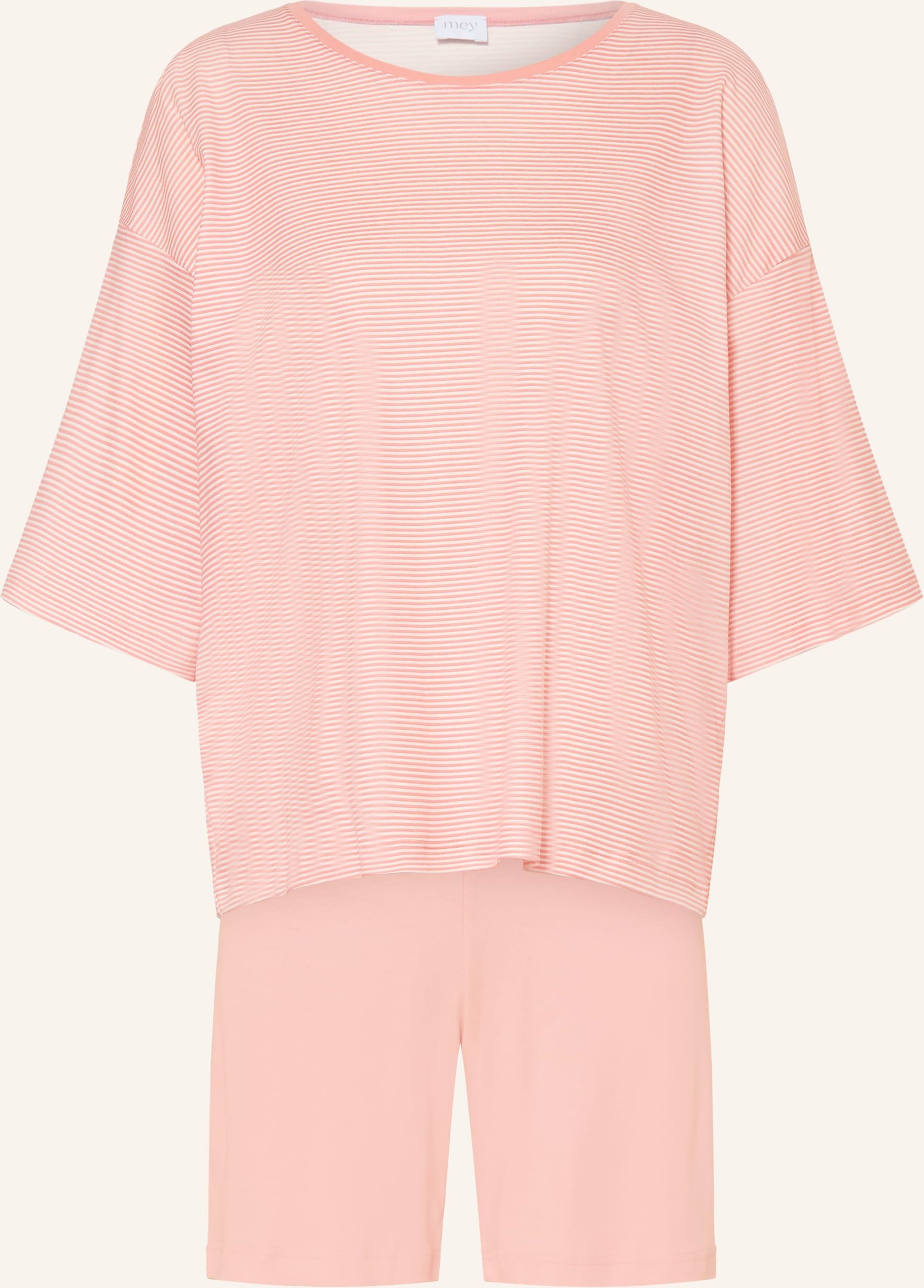 Mey Shorty-Schlafanzug Serie Simple Stripes rosa