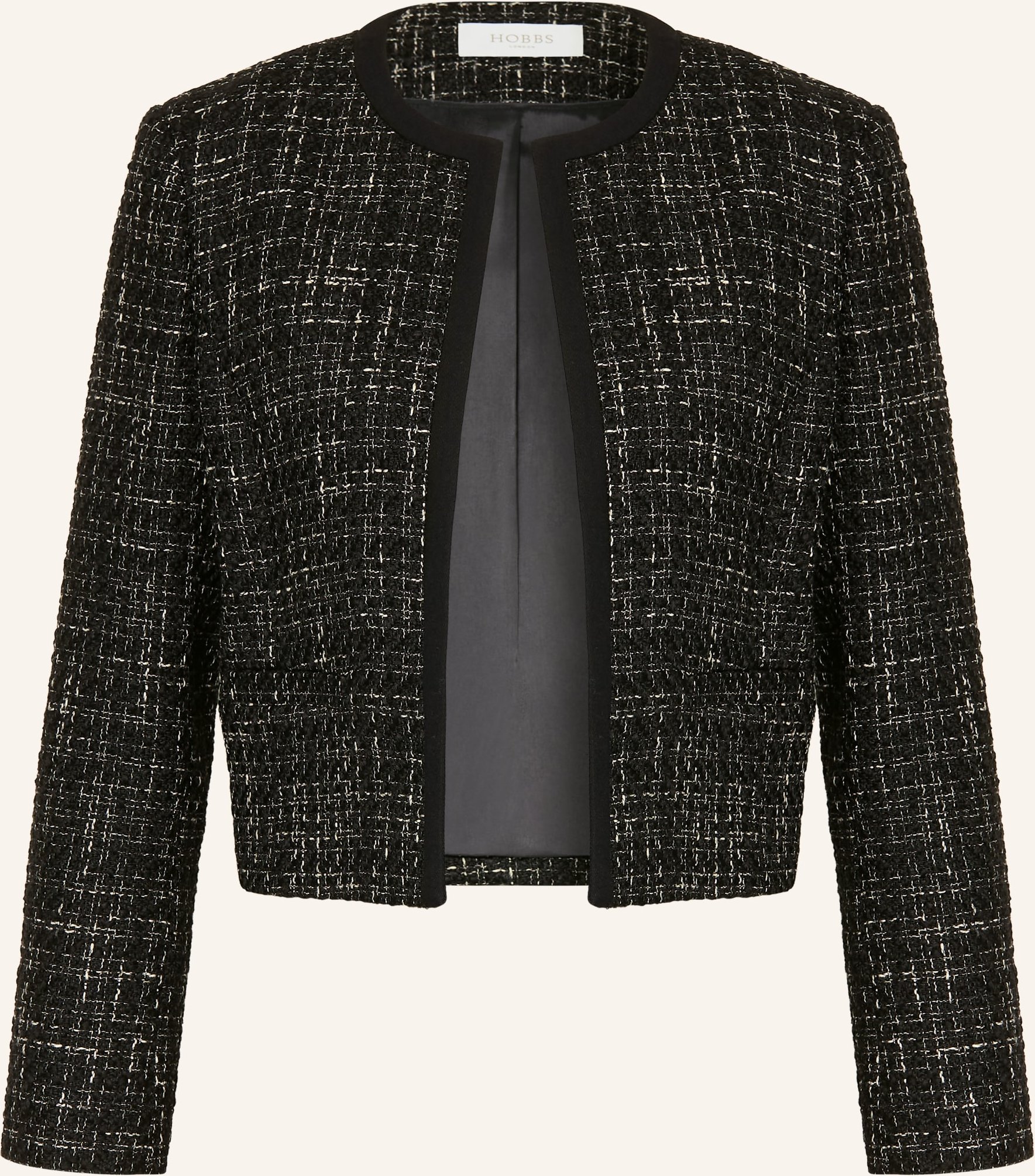 Hobbs Tweed-Kastenjacke Esme schwarz