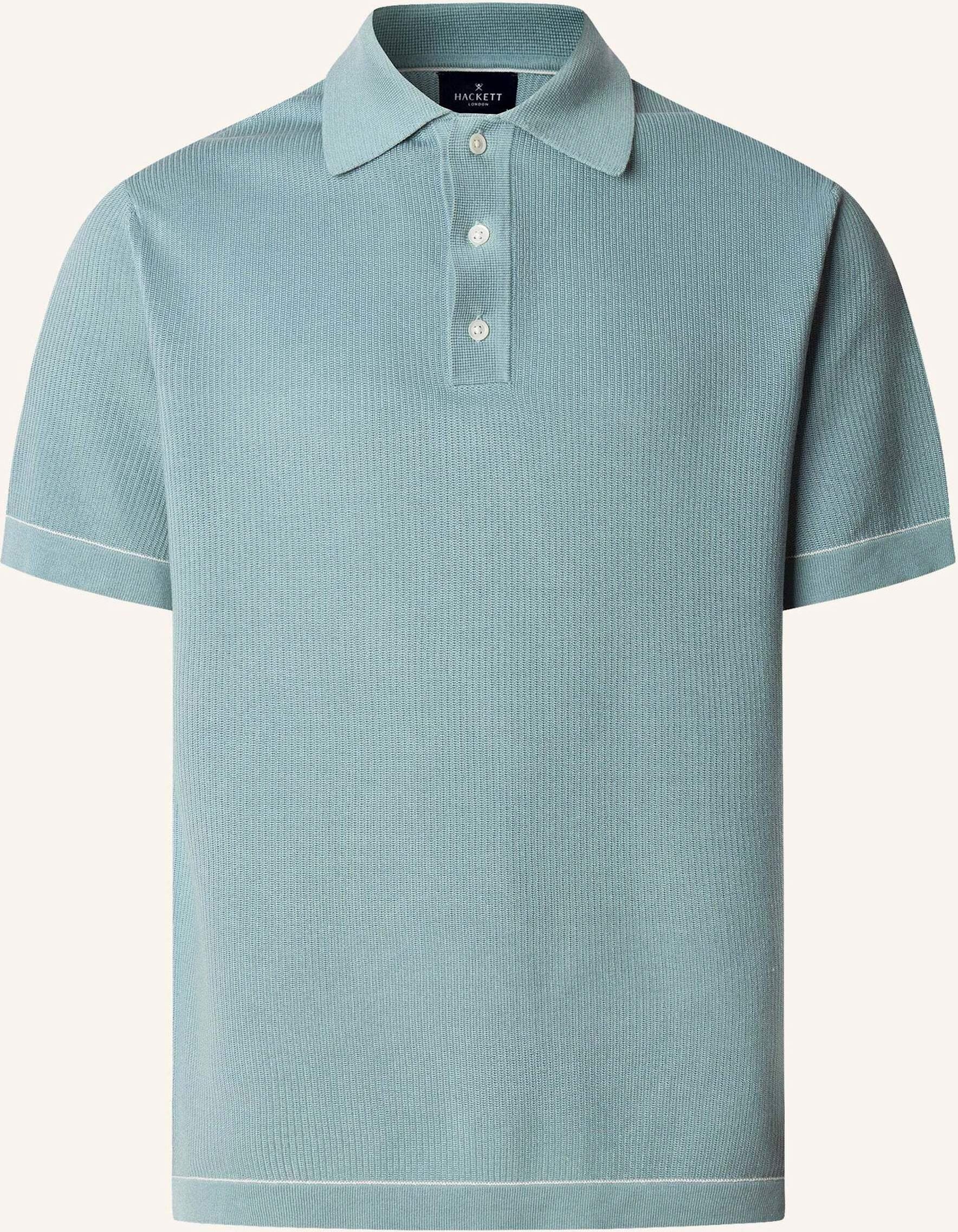 Hackett London Poloshirt Textured Knit Polo blau