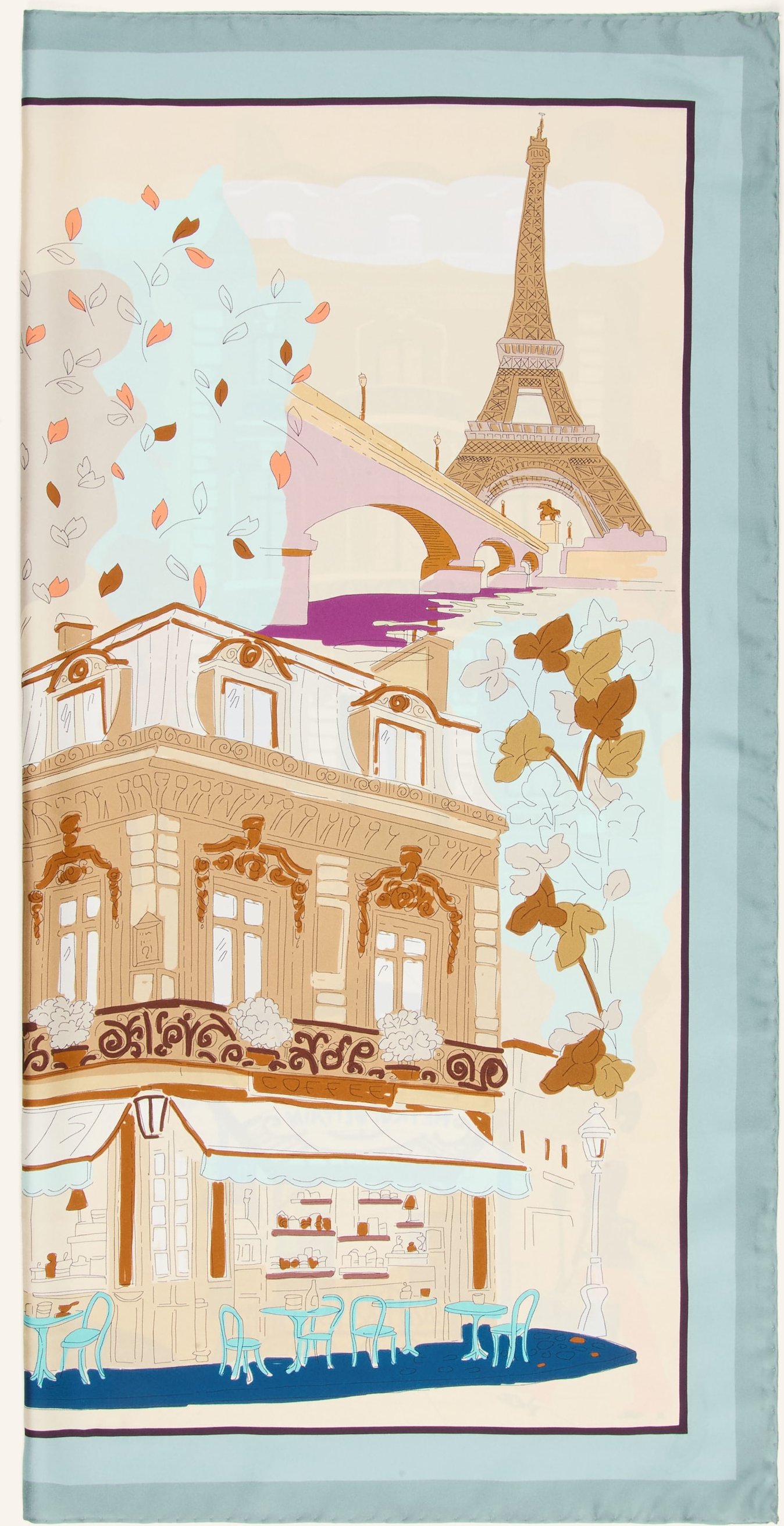 Barbieri Seidentuch blau