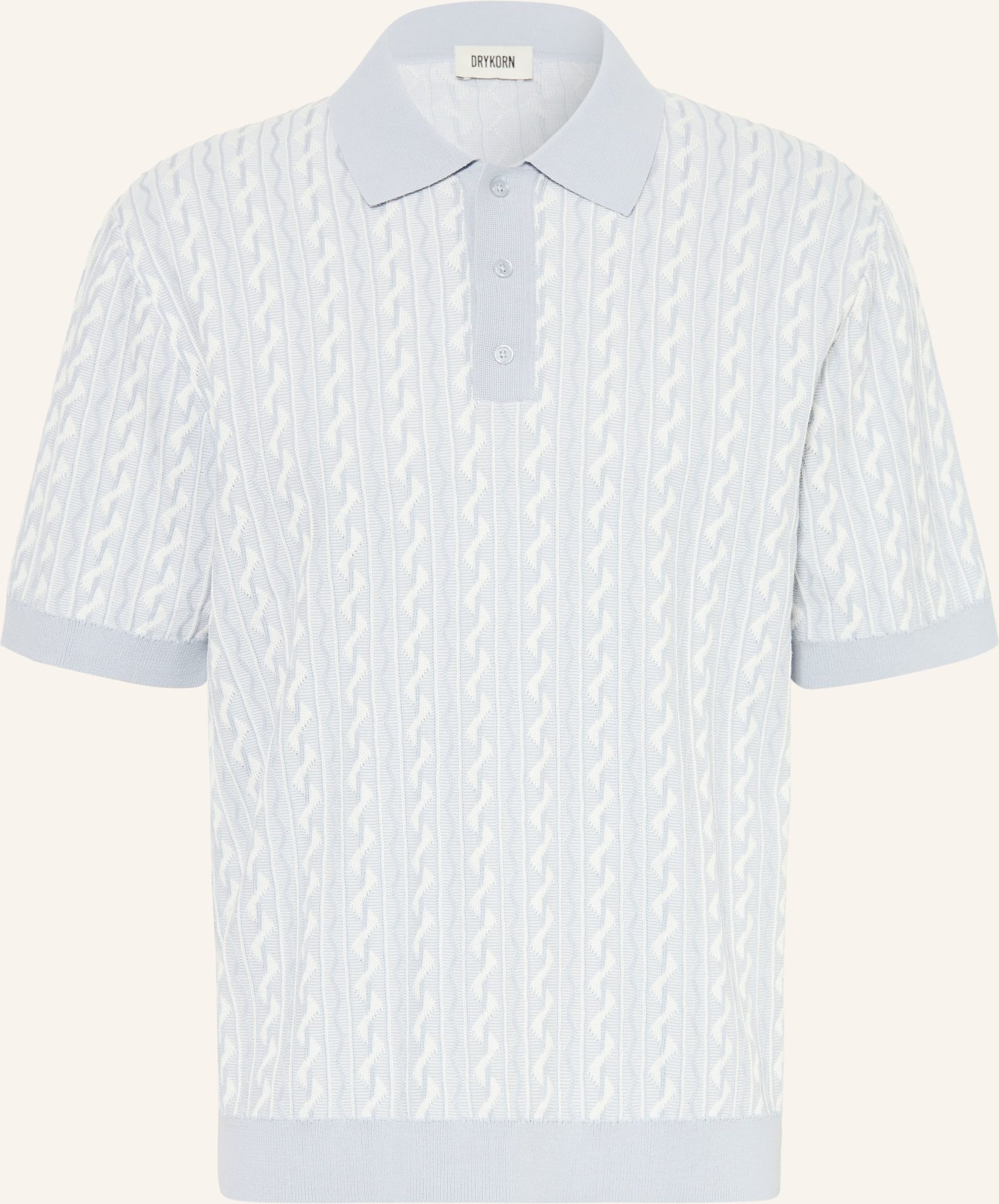 Drykorn Strick-Poloshirt Tamian Relaxed Fit blau