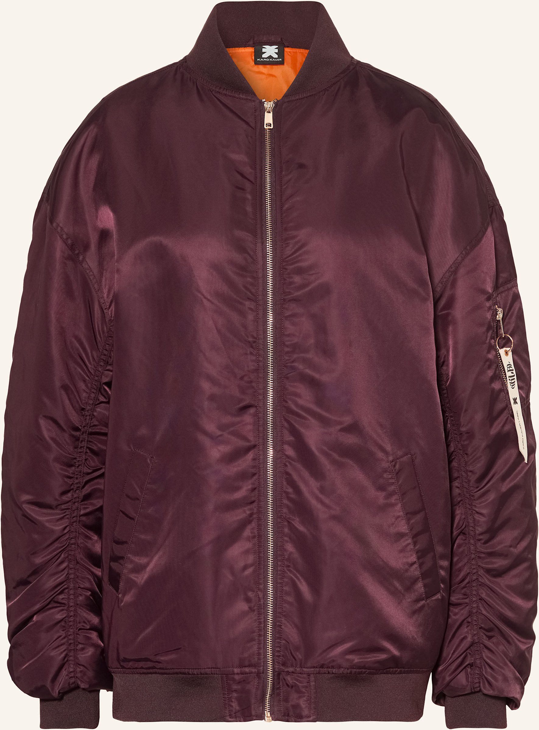 Karo Kauer Oversized-Blouson braun