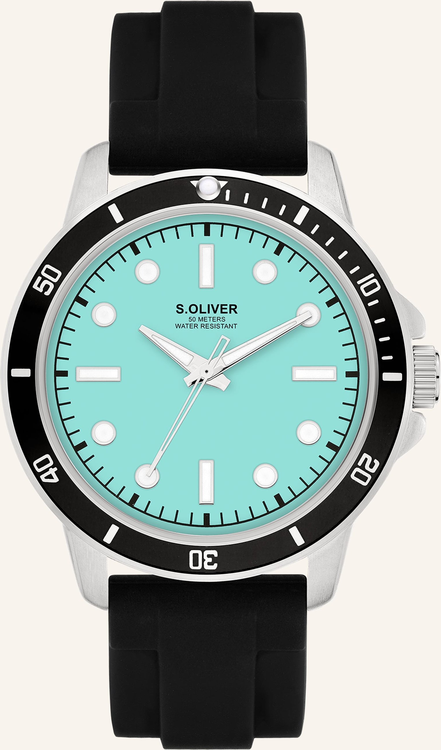 S.Oliver Armbanduhr Aus Silikon schwarz